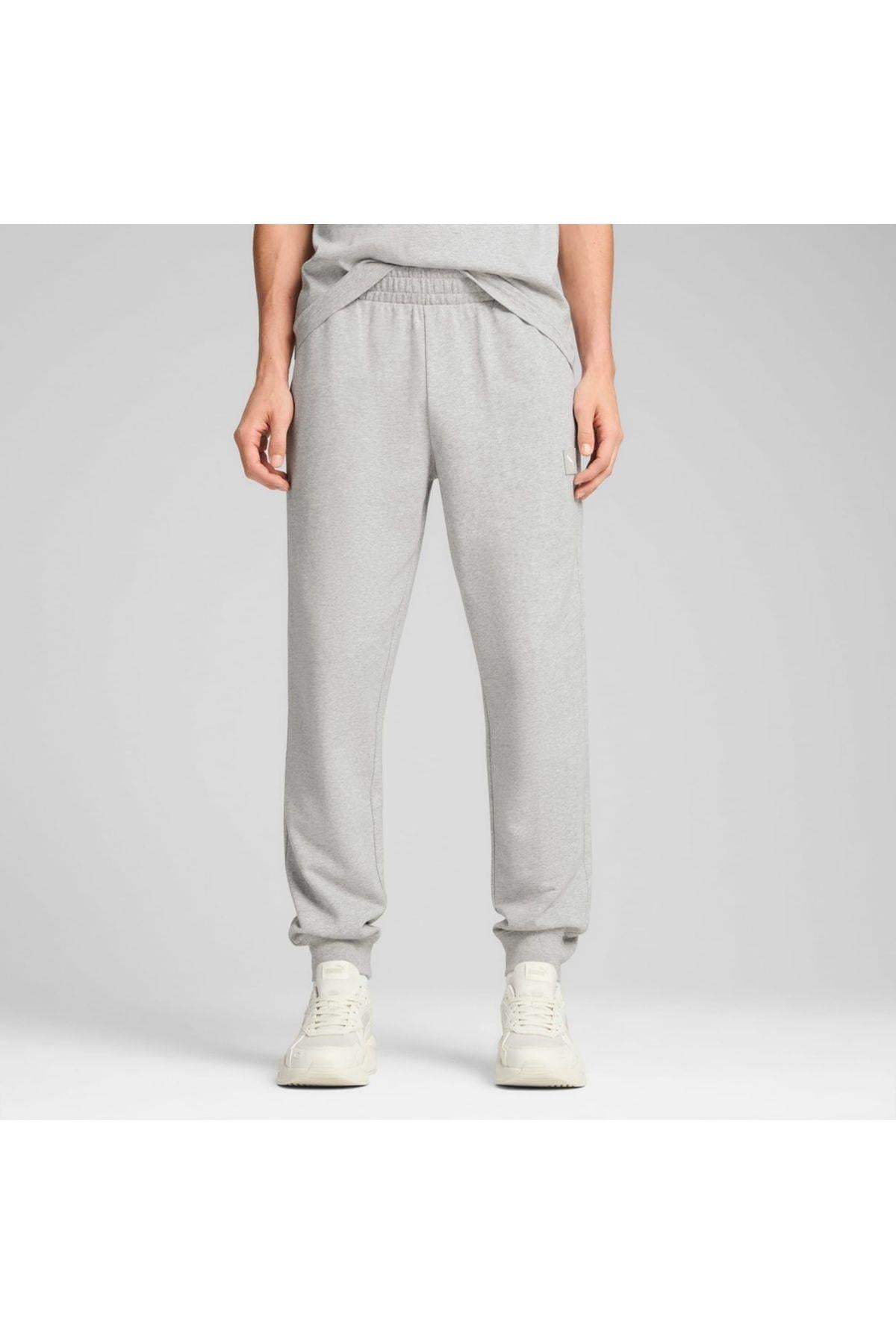 Puma Erkek Essentials Elevated Gri Eşofman Altı - 69089604 - Puma - 690896-04