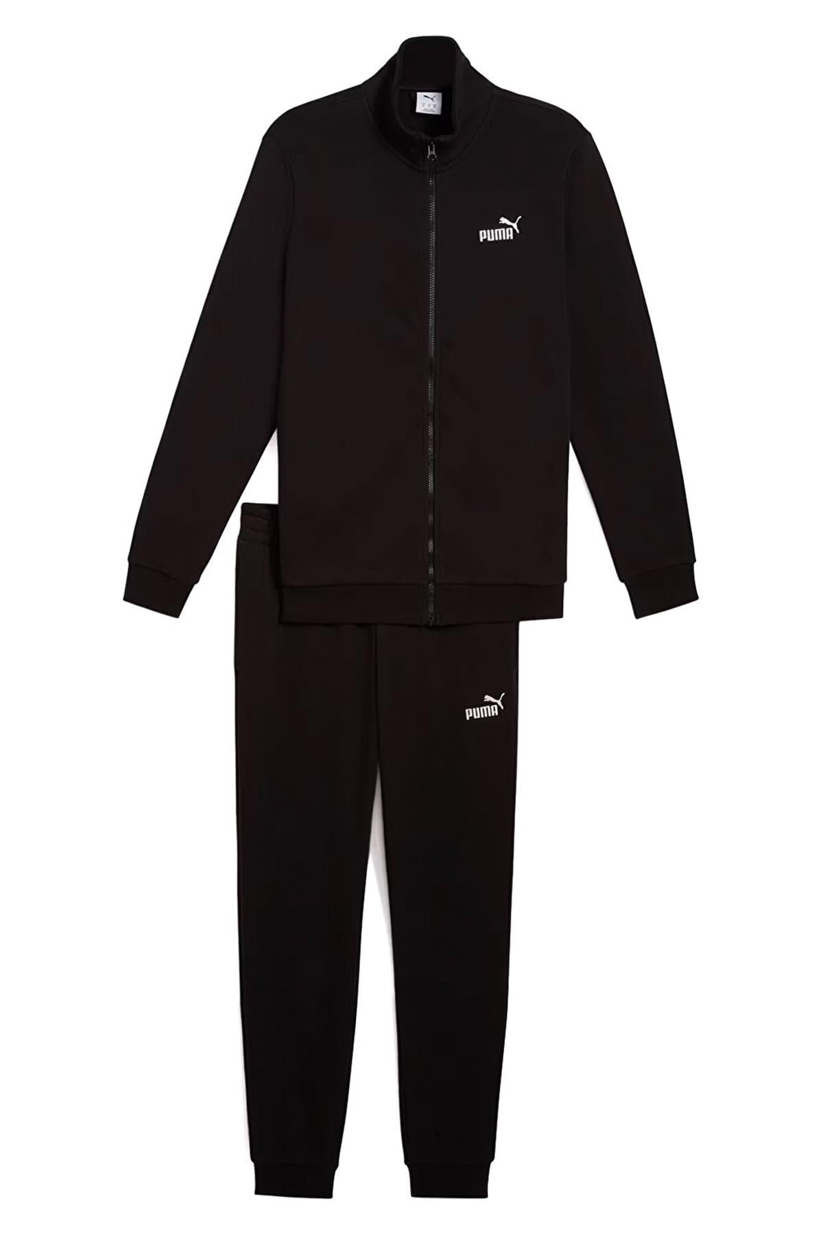 Puma Erkek Siyah Ess Sweat Suit Alt Üst Eşofman Takımı 68484801-Siyah - Puma - 68484801