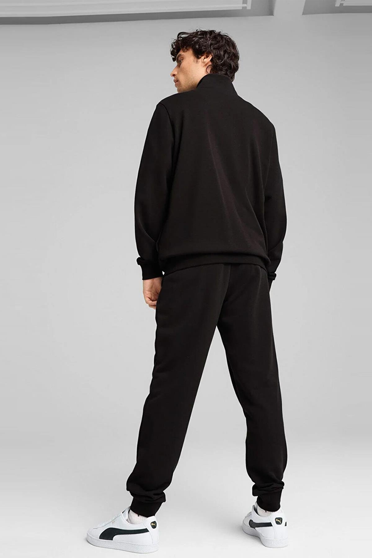 Puma Erkek Siyah Ess Sweat Suit Alt Üst Eşofman Takımı 68484801-Siyah - Puma - 68484801