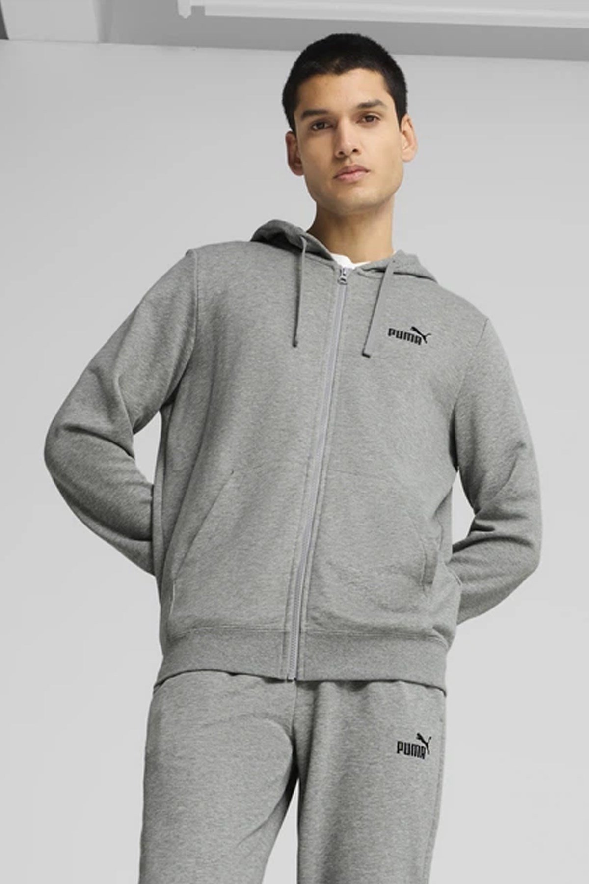 Puma Ess Full-Zip Hoodie Erkek Sweat - 682588 - Puma - 682588-1