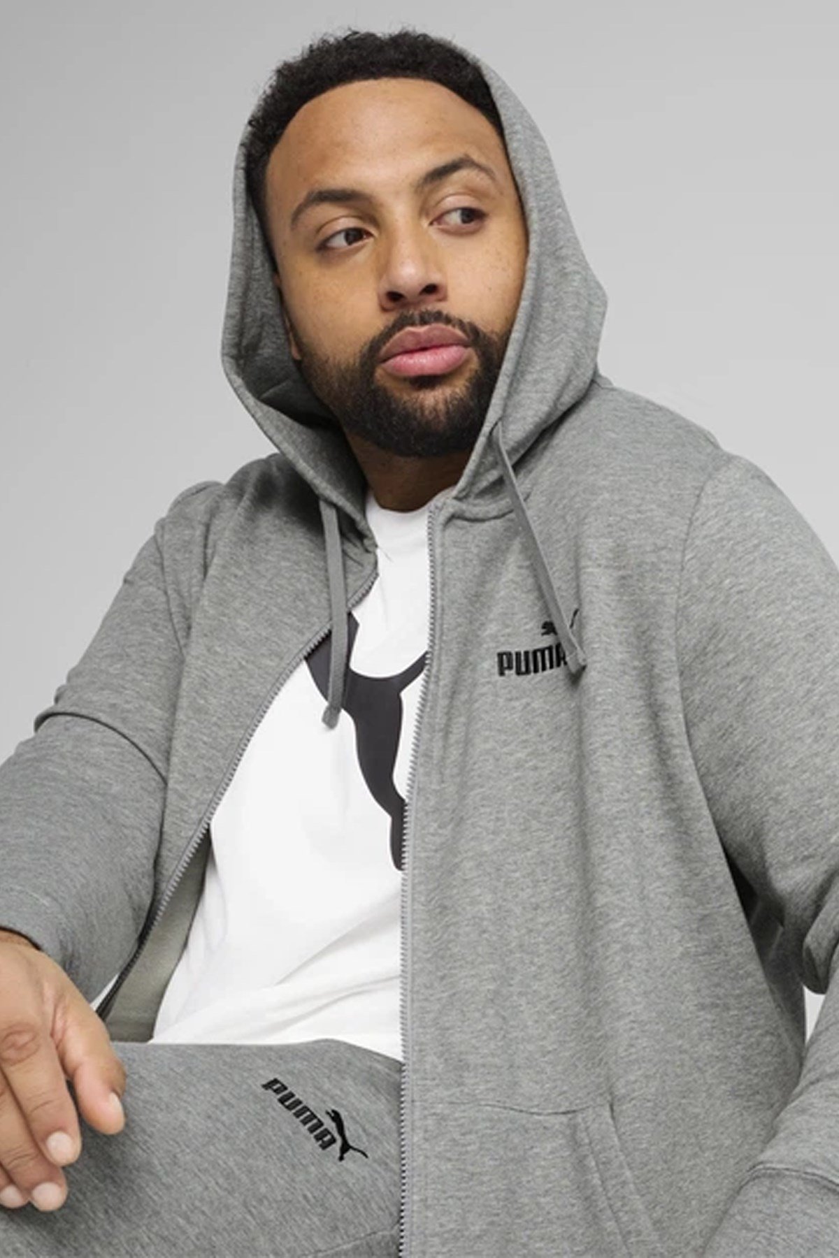 Puma Ess Full-Zip Hoodie Erkek Sweat - 682588 - Puma - 682588-1