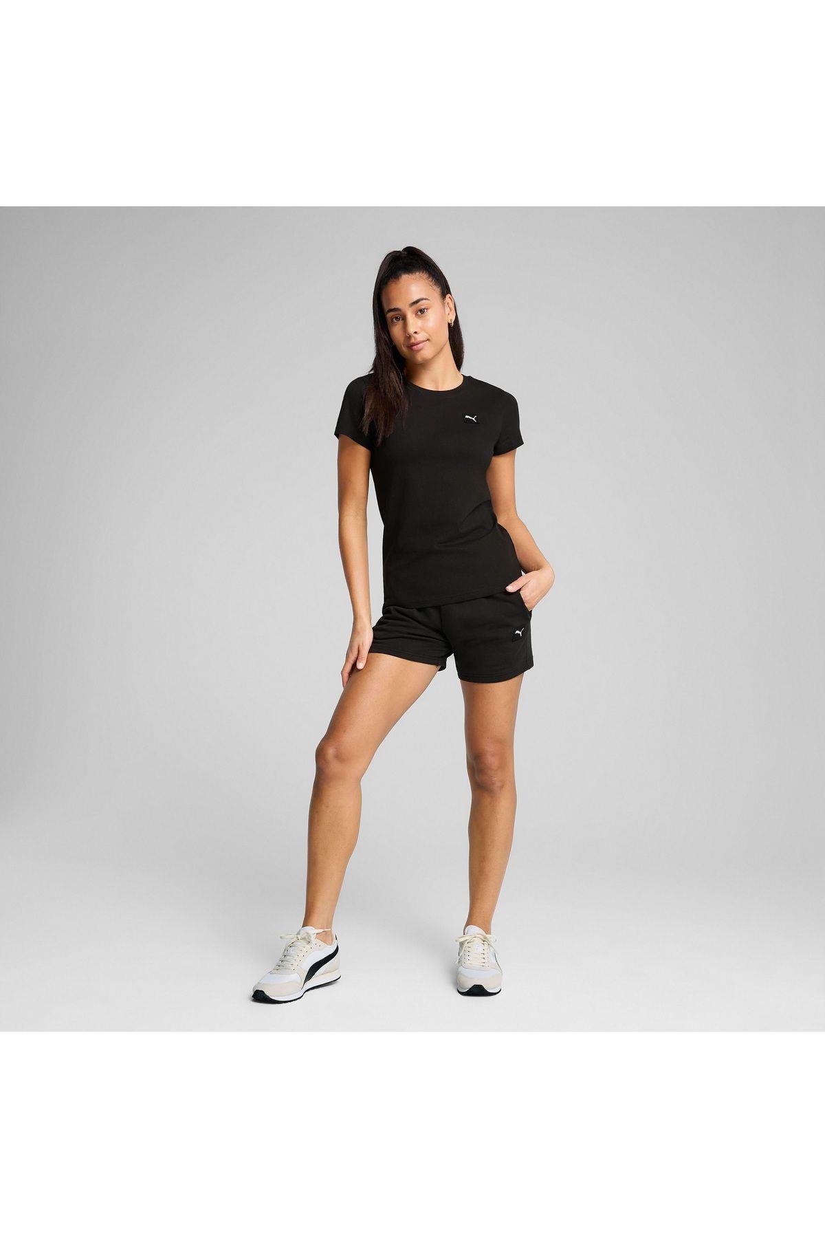 Puma Kadın Ess Elevated Siyah T-Shirt -  - Puma - 690894-01