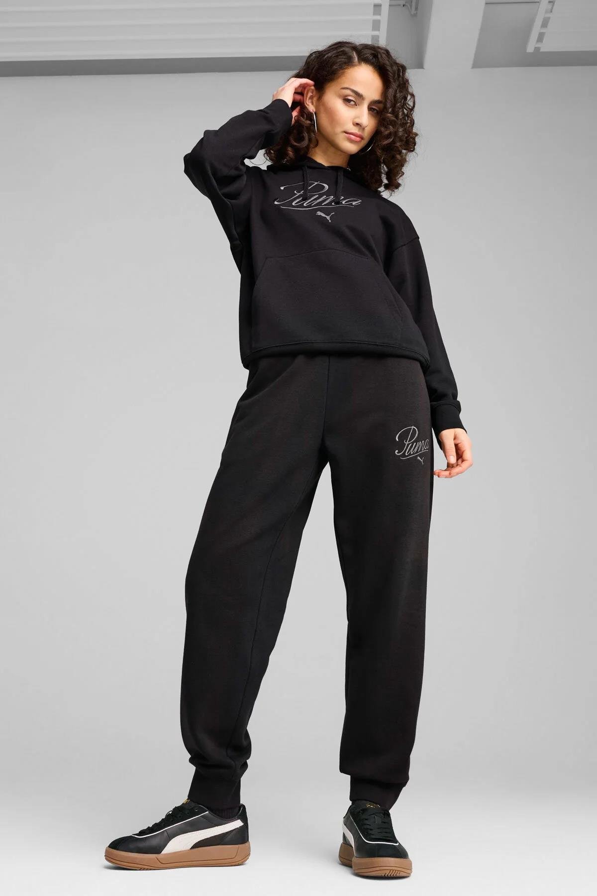 Puma Kadın Script Siyah Eşofman Altı Sweatpants - 684985-01 - Puma - 684985-01
