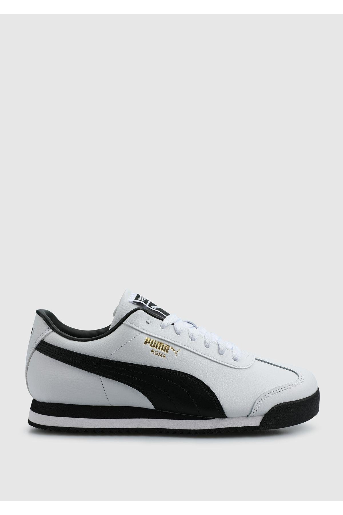 Puma Roma 24 Standart Erkek Siyah Beyaz Spor Ayakkabı Sneaker - (396868-01) - Puma - P-00000001576