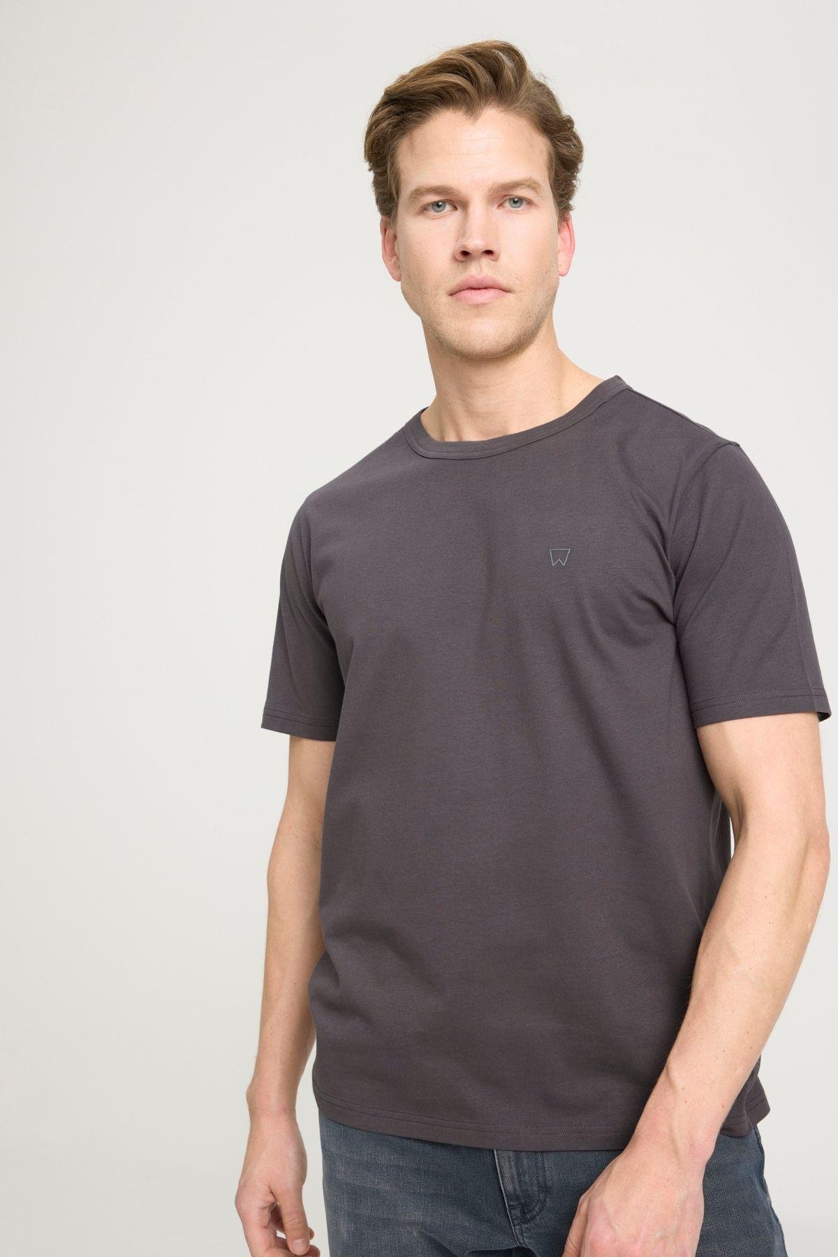 Wrangler Erkek Basic Logo Regular Fit Bisiklet Yaka Pamuklu Tişört - W241575 - Wrangler - W241575