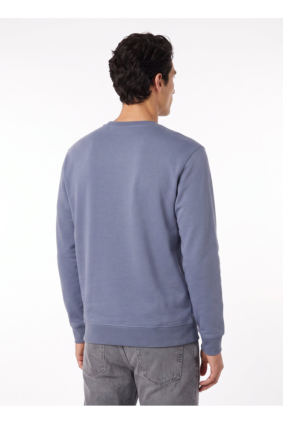 Wrangler Erkek Bisiklet Yaka Mavi Sweatshirt-GW2520255 - Wrangler - 5003414650
