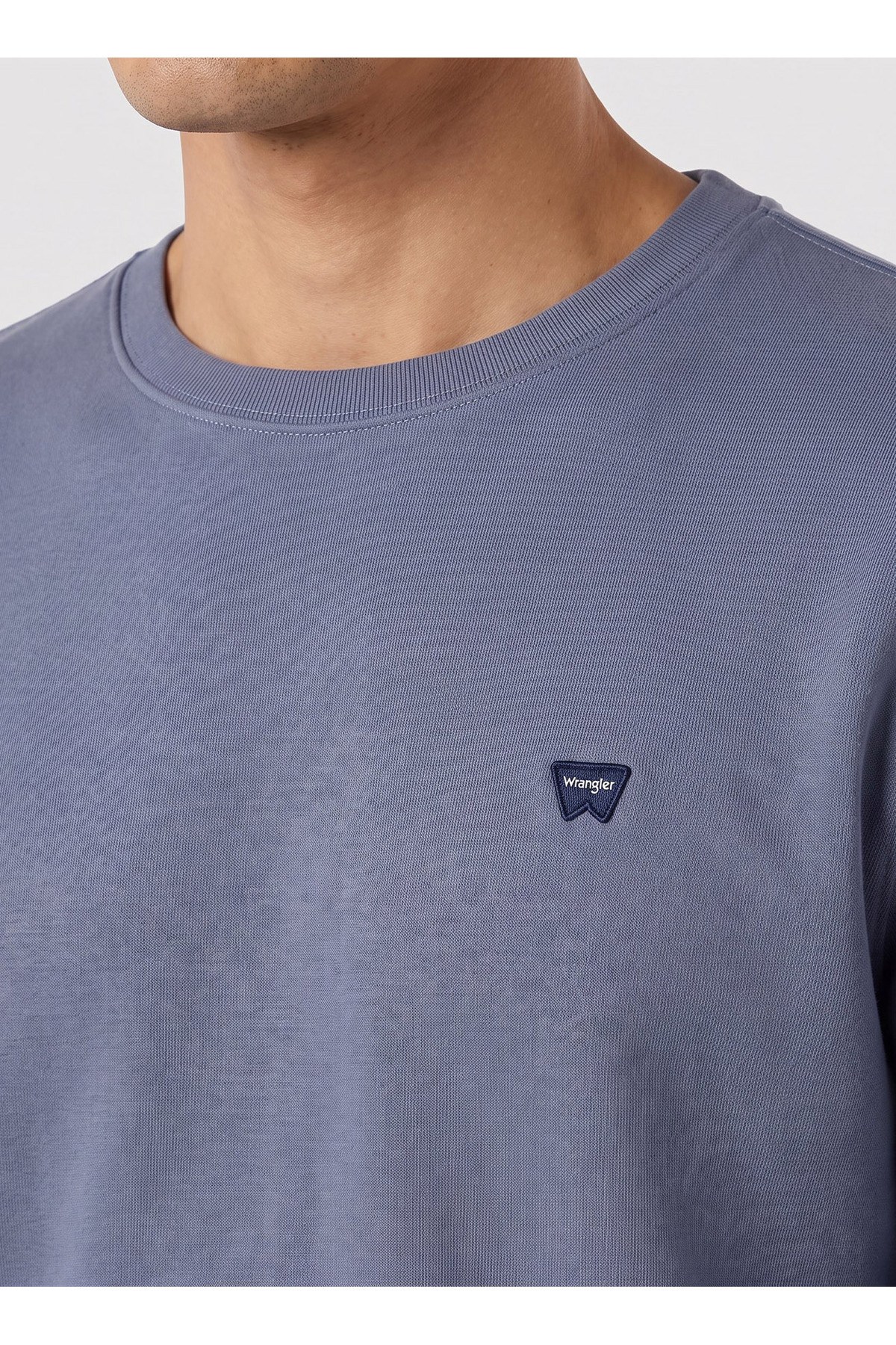 Wrangler Erkek Bisiklet Yaka Mavi Sweatshirt-GW2520255 - Wrangler - 5003414650