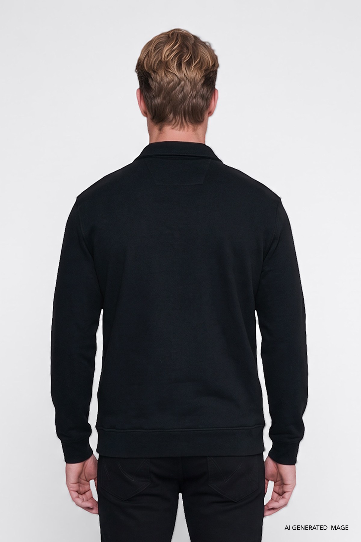 Wrangler Erkek Pamuklu Relaxed Fit Dik Yaka Fermuarlı Selanik Örgü Sweatshirt-W2620068 - Wrangler - W2620068