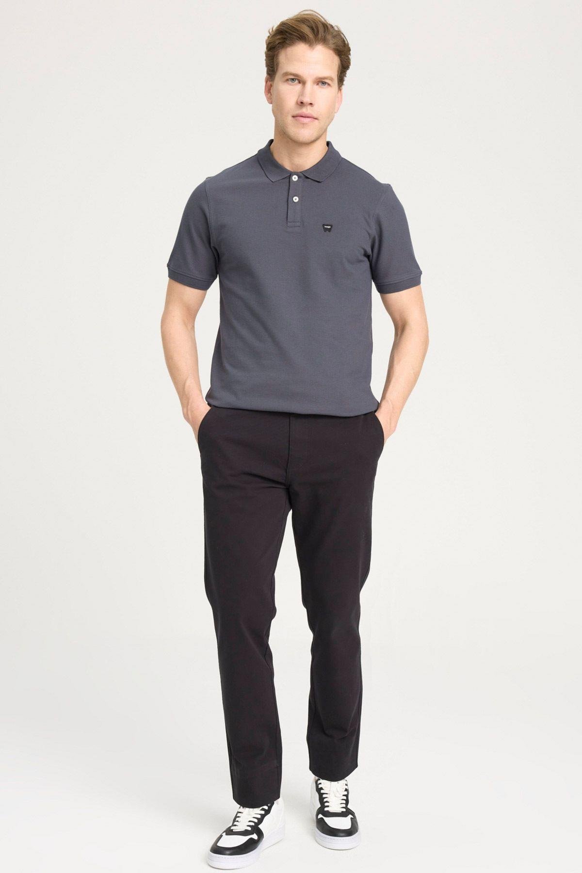 Wrangler Erkek Regular Fit Antrasit Polo Yaka T-Shirt - W7D5K4XX2T003 - Wrangler - W7D5K4XX2T003