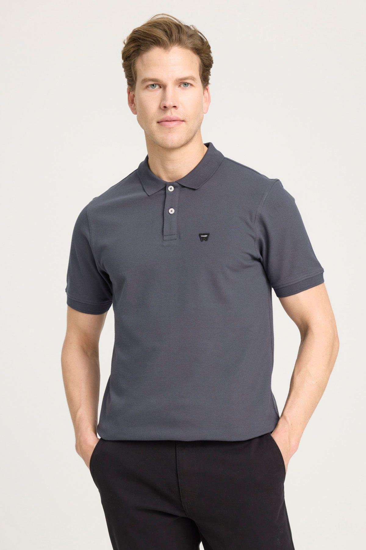 Wrangler Erkek Regular Fit Antrasit Polo Yaka T-Shirt - W7D5K4XX2T003 - Wrangler - W7D5K4XX2T003