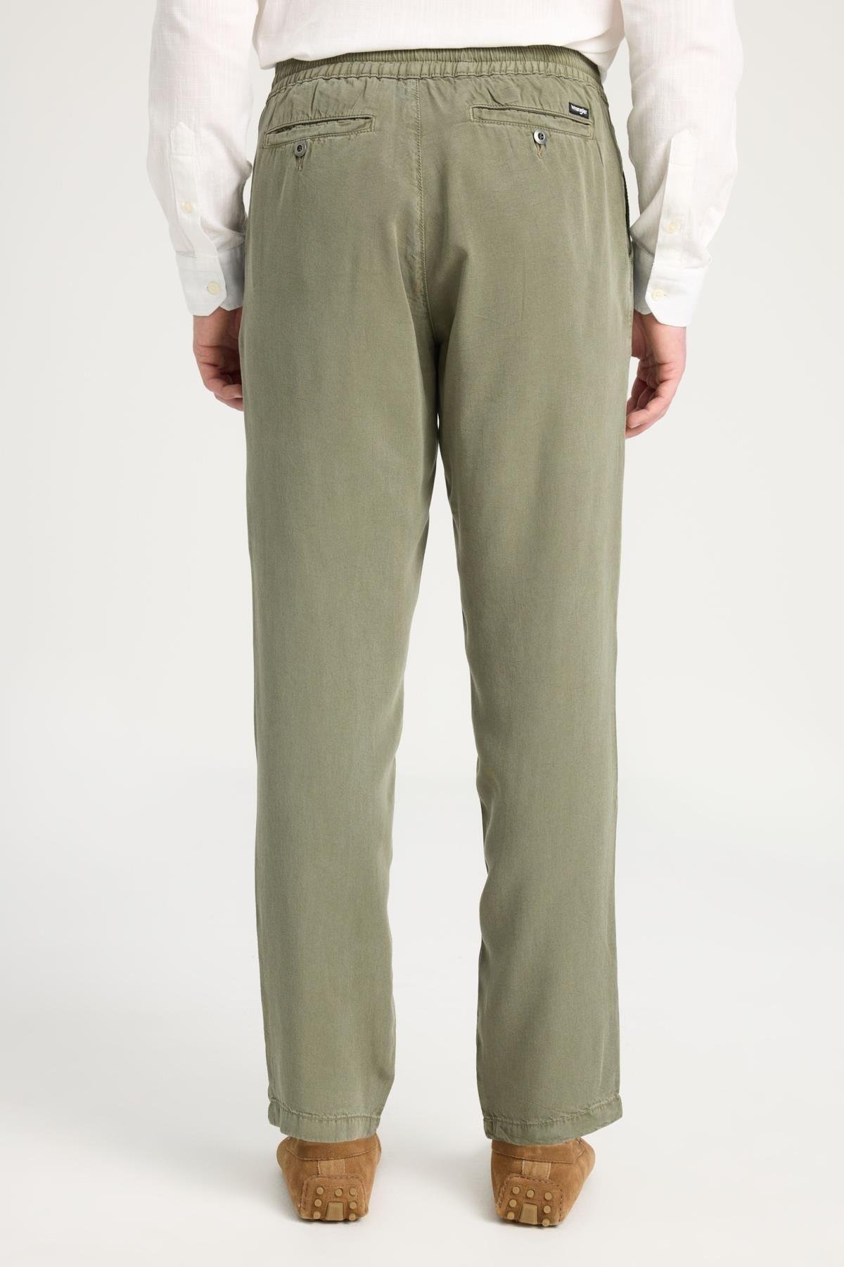 Wrangler Erkek Regular Fit Bağcıklı Haki Chino Pantolon - W221266X45 - Wrangler - W221266X45-Y