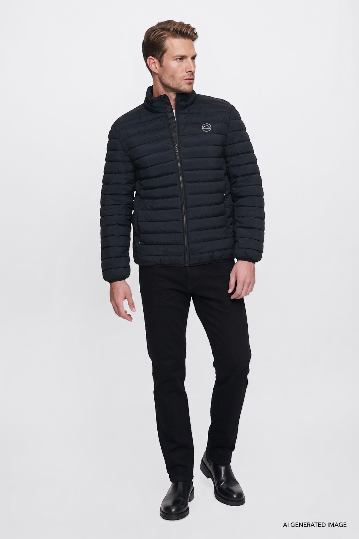Wrangler Erkek Regular Fit Dik Yaka Cepli Şişme Mont - W2620117 - Wrangler - W2620117-S