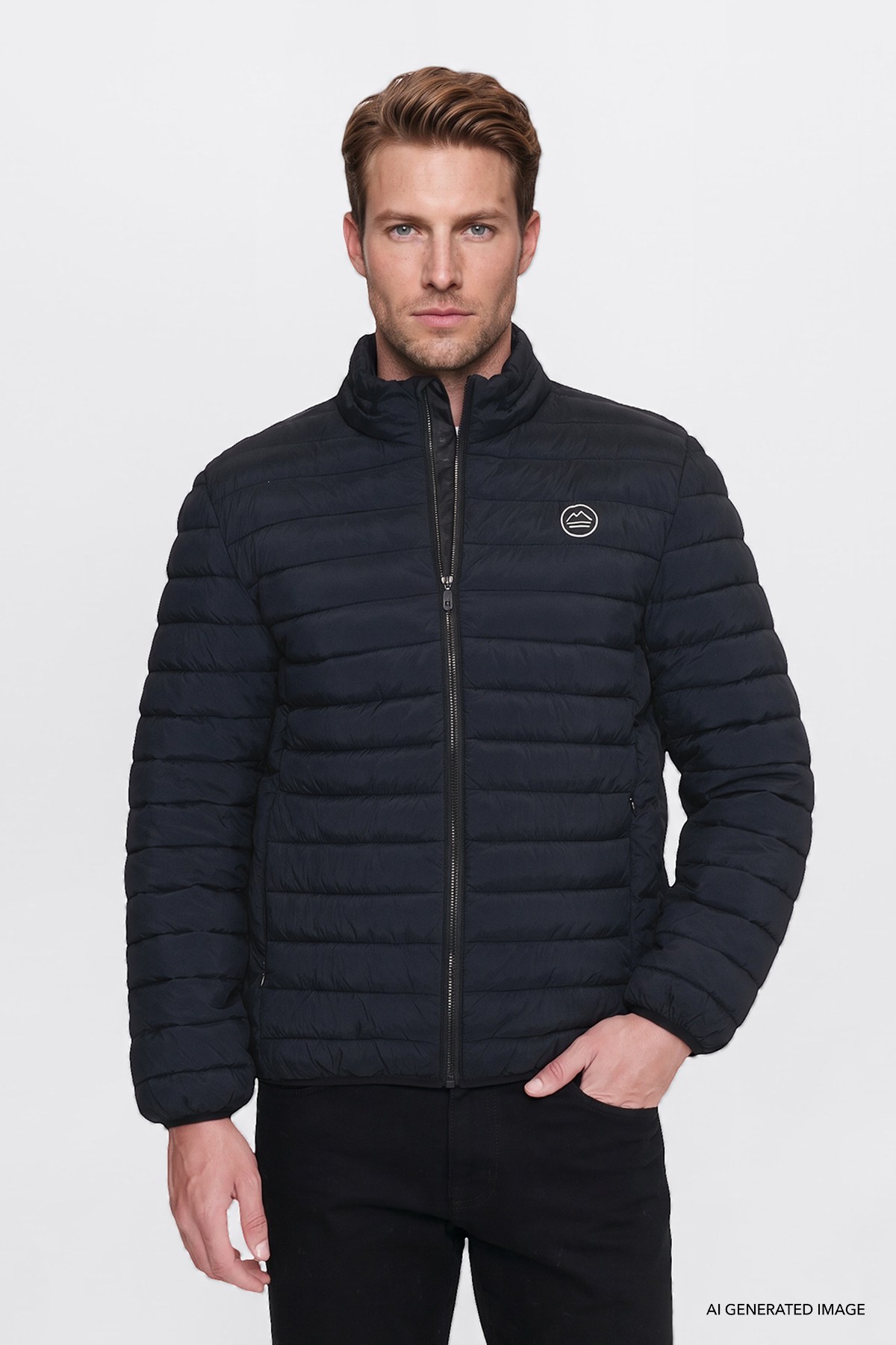 Wrangler Erkek Regular Fit Dik Yaka Cepli Şişme Mont - W2620117 - Wrangler - W2620117-S