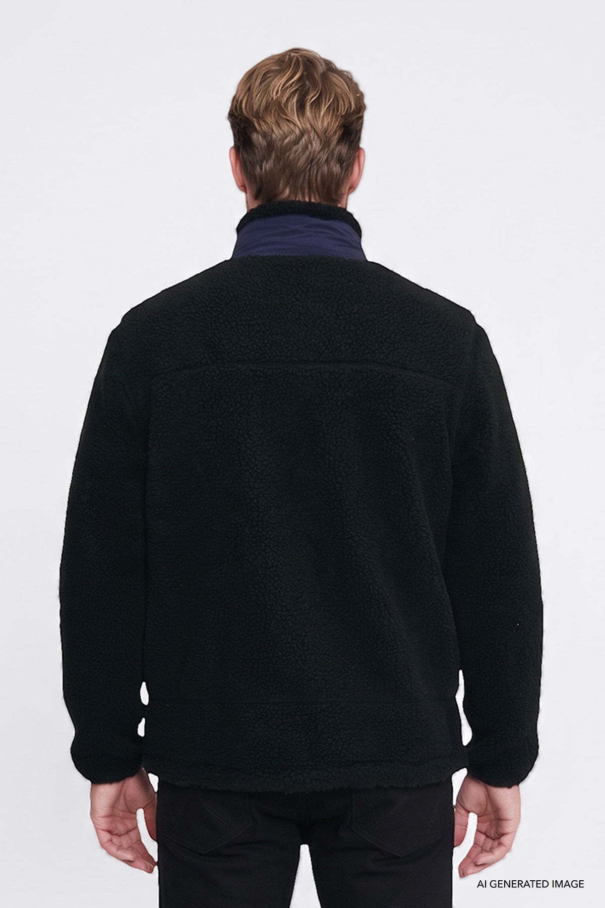 Wrangler Erkek Regular Fit Dik Yaka Tam Fermuarlı Cepli Sherpa Sweatshirt Polar-W2620003 - Wrangler - W2620003-S