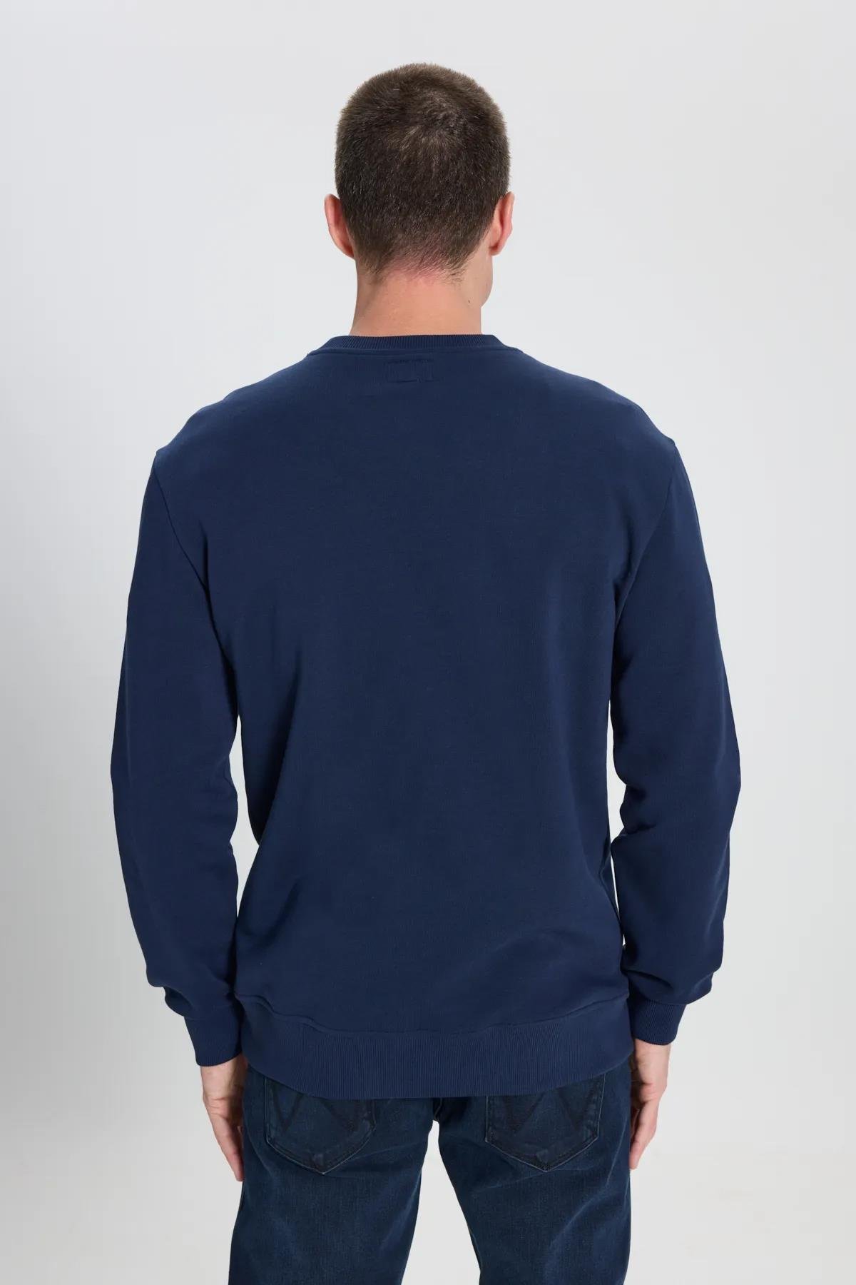 Wrangler Erkek Regular Fit Normal Kesim Pamuklu Sıfır Yaka Siyah Sweatshirt - W212025001 - Wrangler - W212025