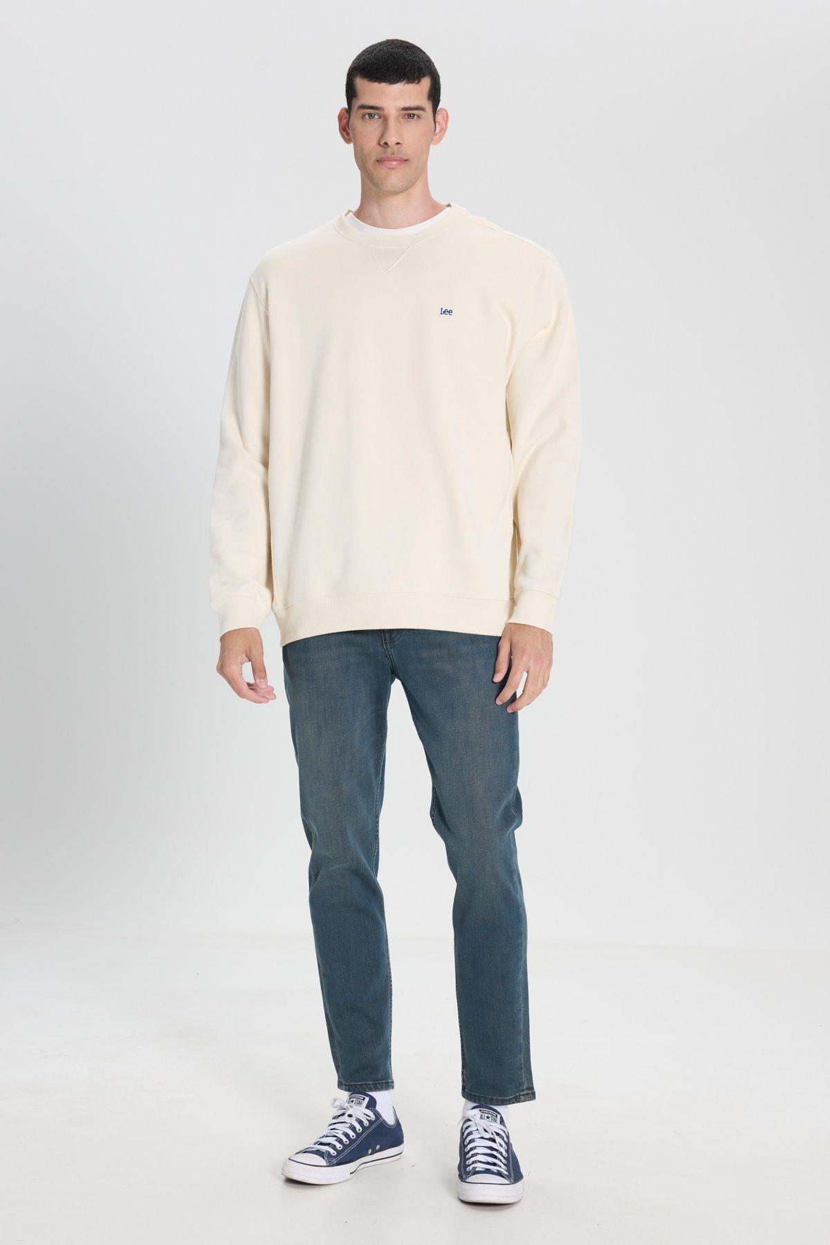 Wrangler Erkek Regular Fit Normal Kesim Pamuk Bisiklet Yaka Şardonlu Sweatshirt - L81IRY - Lee - L81IRY