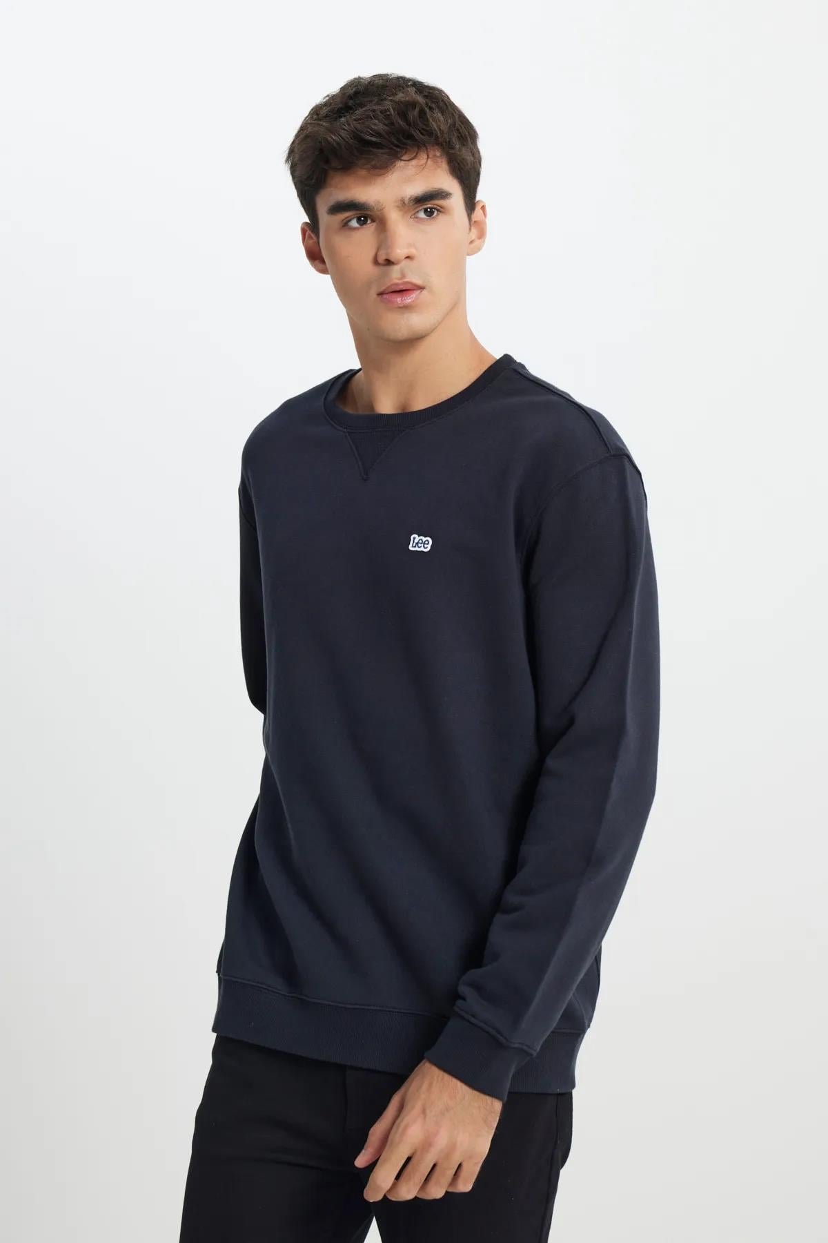 Wrangler Erkek Regular Fit Normal Kesim Pamuk Bisiklet Yaka Şardonlu Sweatshirt - L81IRY - Lee - L81IRY