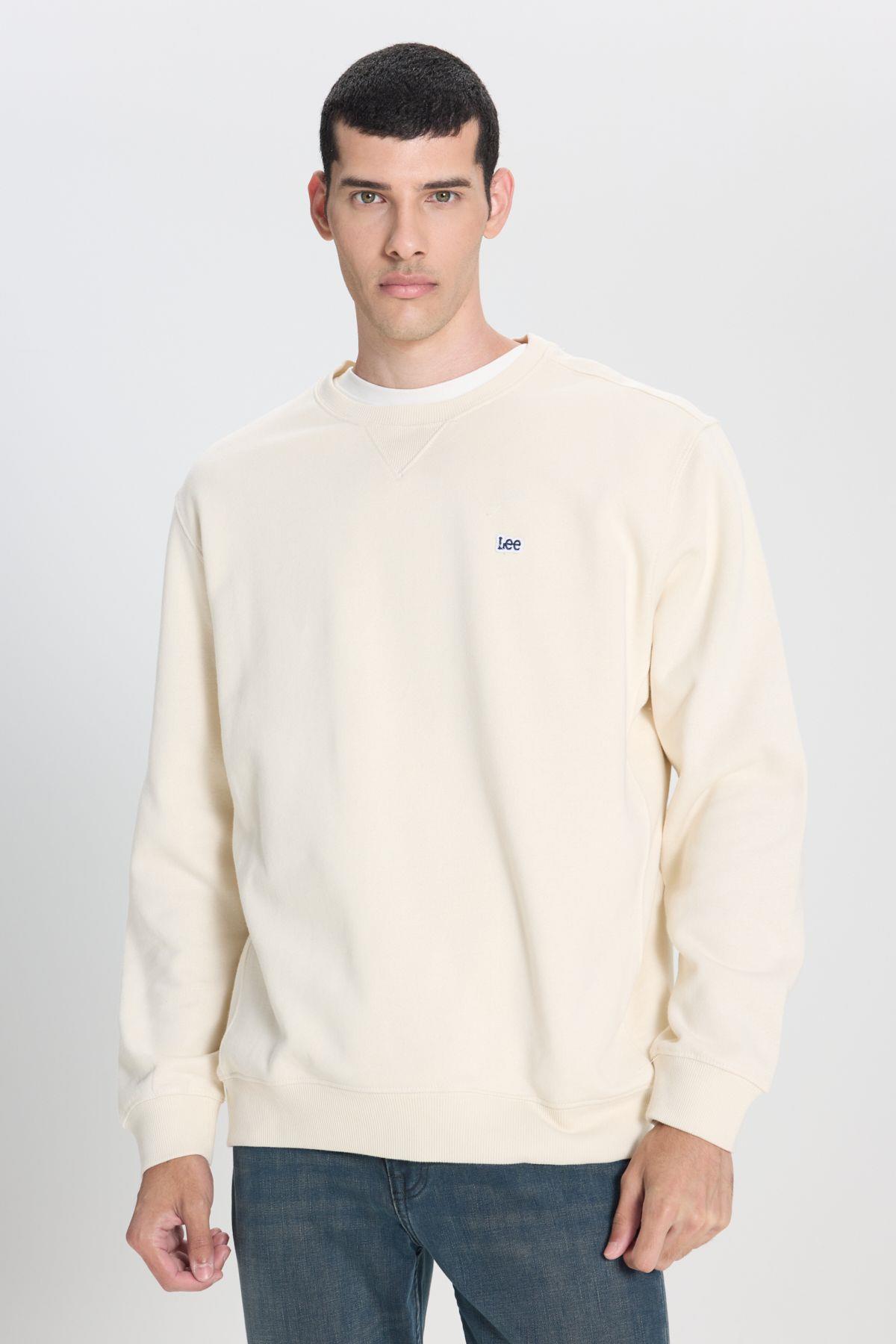 Wrangler Erkek Regular Fit Normal Kesim Pamuk Bisiklet Yaka Şardonlu Sweatshirt - L81IRY - Lee - L81IRY