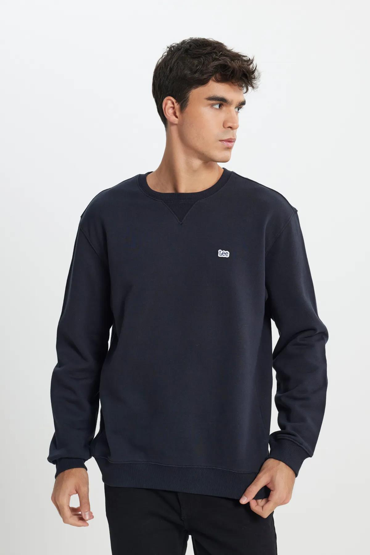 Wrangler Erkek Regular Fit Normal Kesim Pamuk Bisiklet Yaka Şardonlu Sweatshirt - L81IRY - Lee - L81IRY