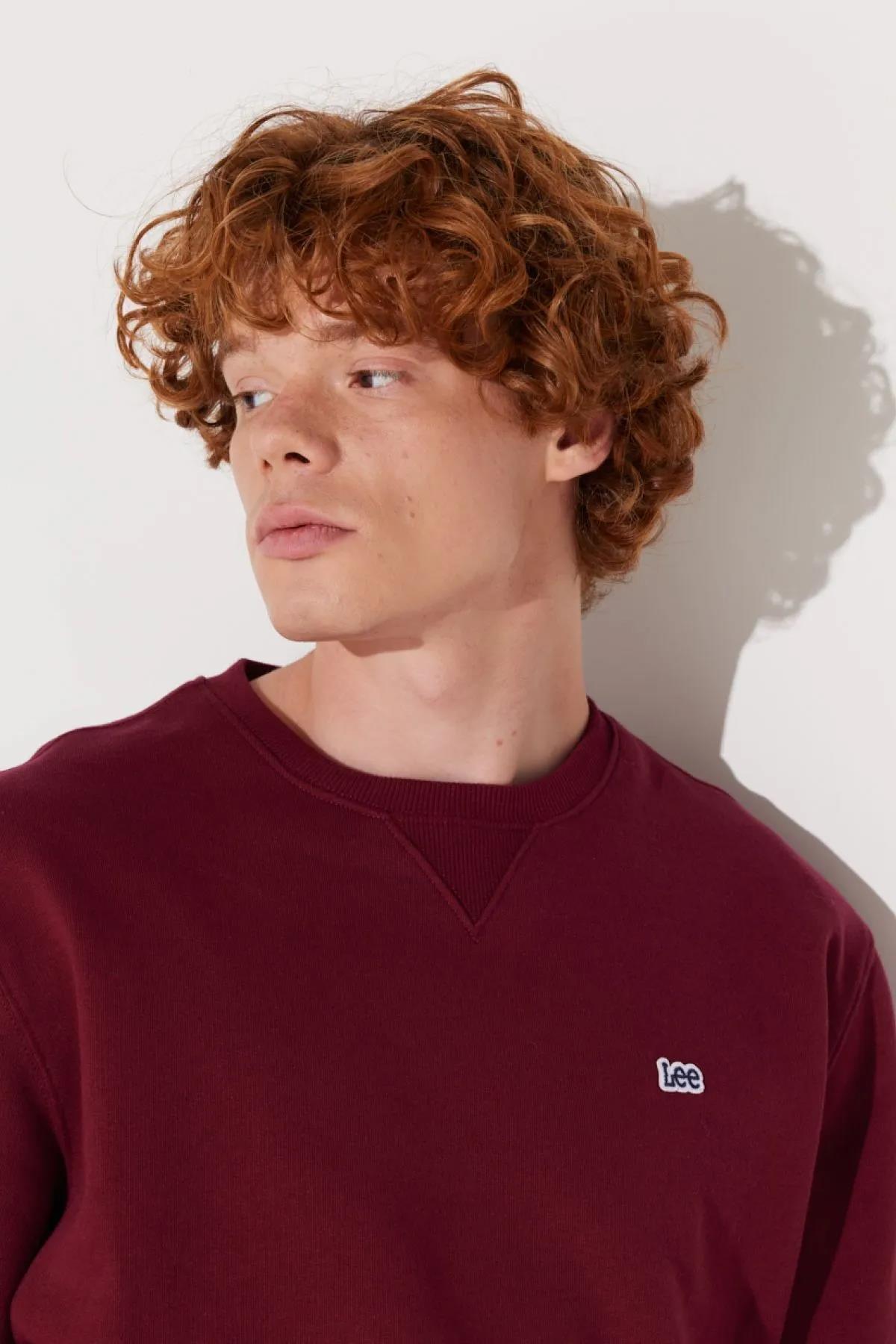 Wrangler Erkek Regular Fit Normal Kesim Pamuk Bisiklet Yaka Şardonlu Sweatshirt - L81IRY - Lee - L81IRY