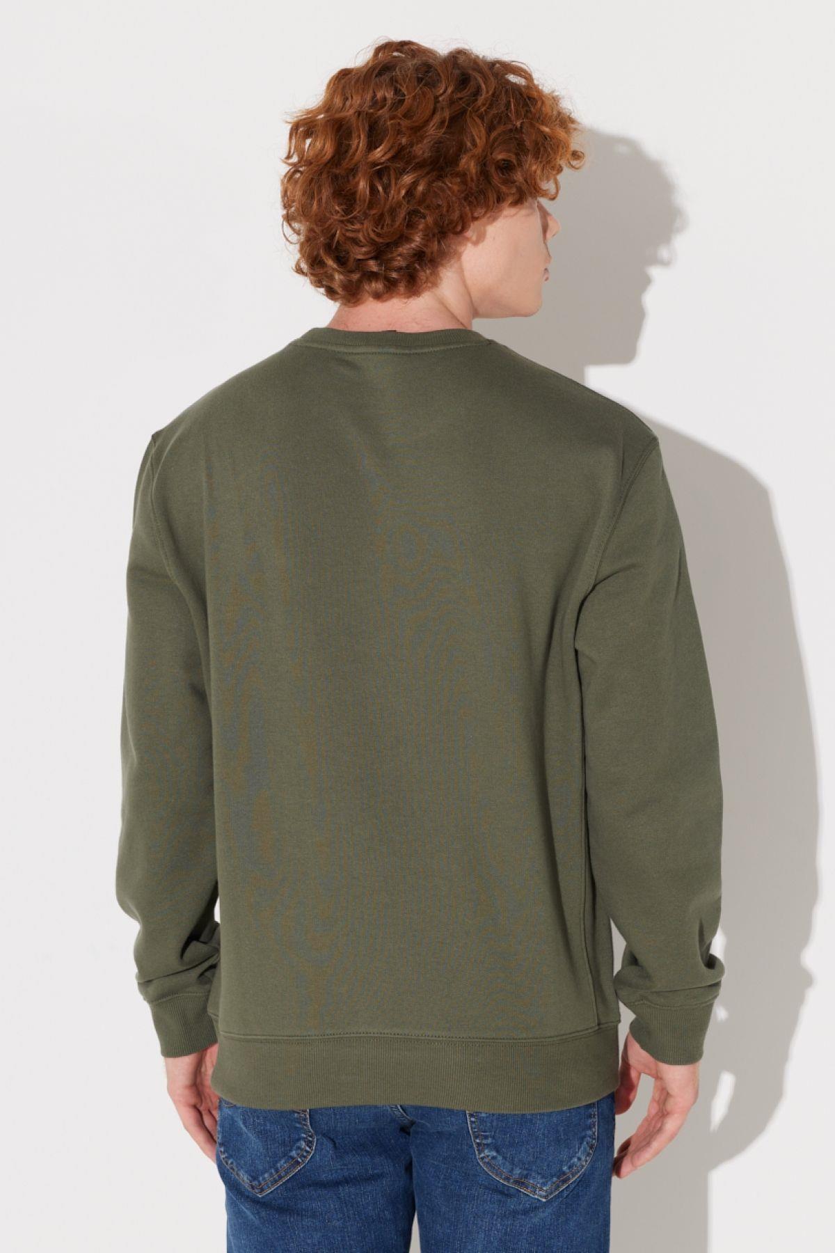 Wrangler Erkek Regular Fit Normal Kesim Pamuk Bisiklet Yaka Şardonlu Sweatshirt - L81IRY - Lee - L81IRY