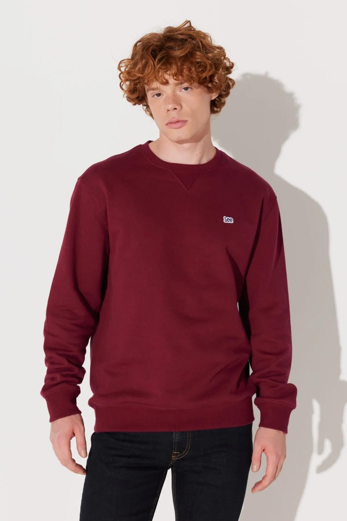 Wrangler Erkek Regular Fit Normal Kesim Pamuk Bisiklet Yaka Şardonlu Sweatshirt - L81IRY - Lee - L81IRY
