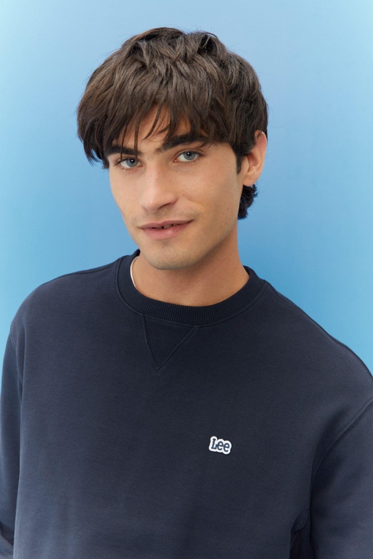 Wrangler Erkek Regular Fit Normal Kesim Pamuk Bisiklet Yaka Şardonlu Sweatshirt - L81IRY - Lee - L81IRY