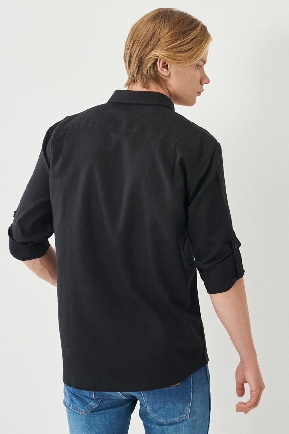 Wrangler Erkek Regular Fit Rahat Kesim Ls Siyah Gömlek - W211841 - Wrangler - W211841