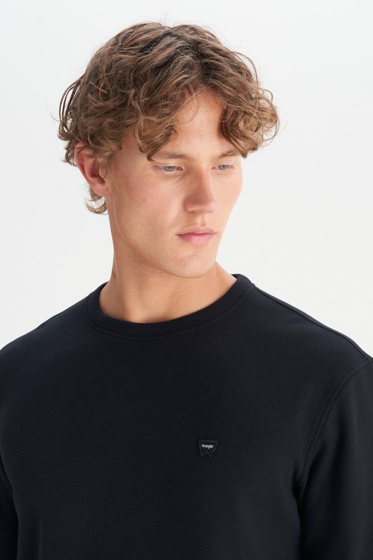 Wrangler Erkek Siyah Regular Bisiklet Yaka Sweatshirt - W242262 - Wrangler - W242262