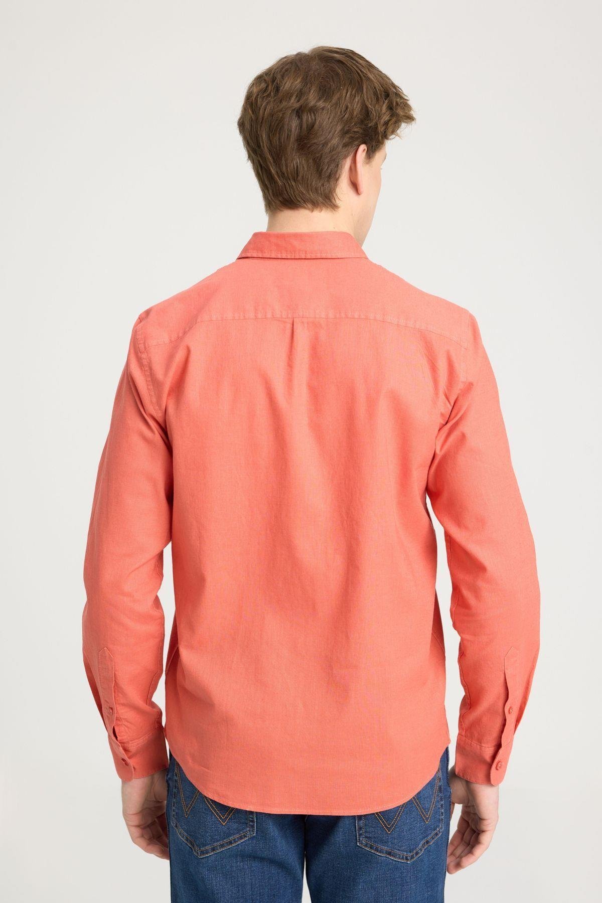 Wrangler Normal Kesim Turuncu Erkek Gömlek - W5MY205279 - Wrangler - muk-W5MY205279