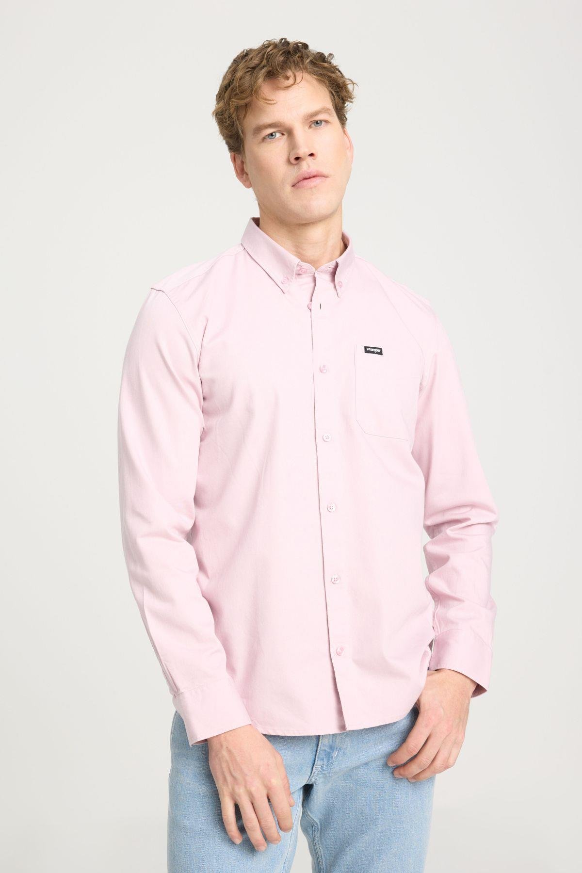 Wrangler Regular Fit Normal Kesim Düz Cepli Pamuk Gömlek - W241464 - Wrangler - W241464