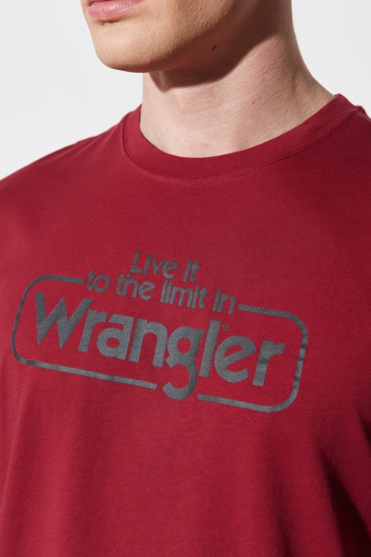 Wrangler Regular Fit Normal Kesim Pamuklu Kırmızı T-shirt - W70SD3  - Wrangler - W70SD3