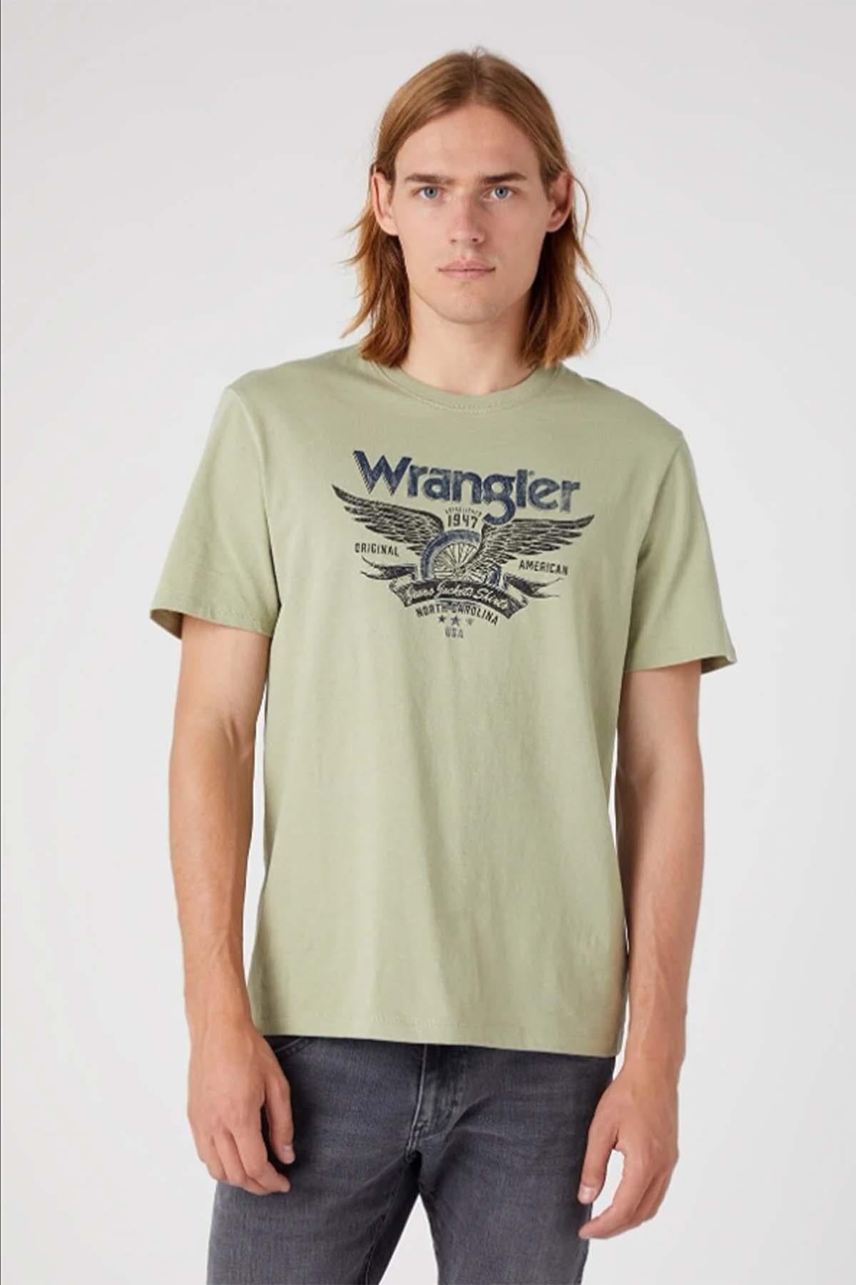 Wrangler Regular Fit Normal Kesim Pamuklu Bisiklet Yaka Tişört - W70PEE  - Wrangler - W70PEE