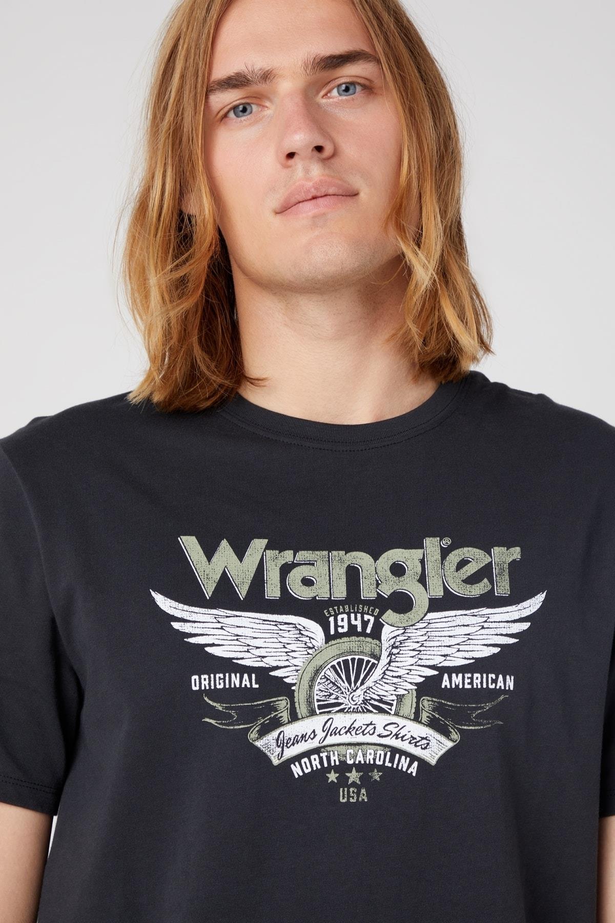 Wrangler Regular Fit Normal Kesim Pamuklu Bisiklet Yaka Tişört - W70PEE  - Wrangler - W70PEE