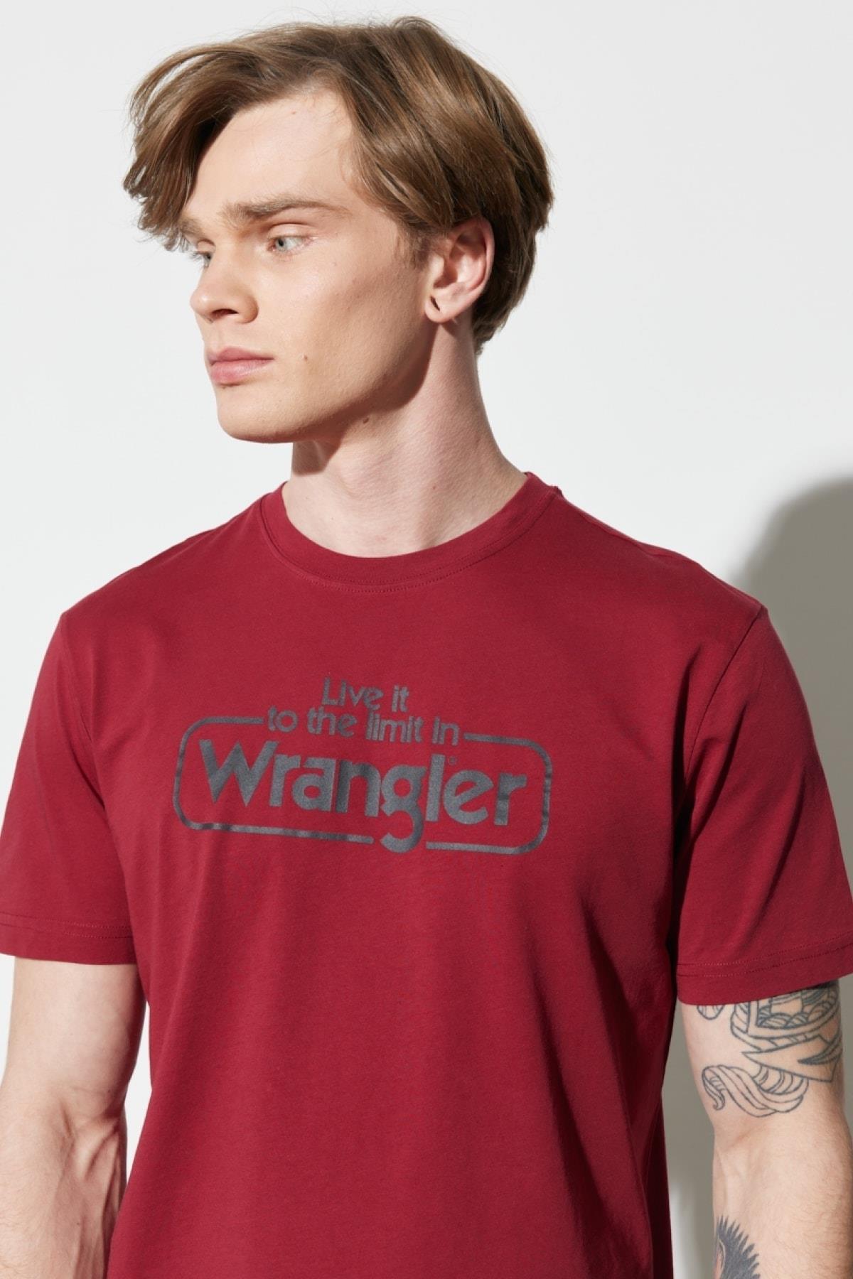 Wrangler Regular Fit Normal Kesim Pamuklu Kırmızı T-shirt - W70SD3  - Wrangler - W70SD3