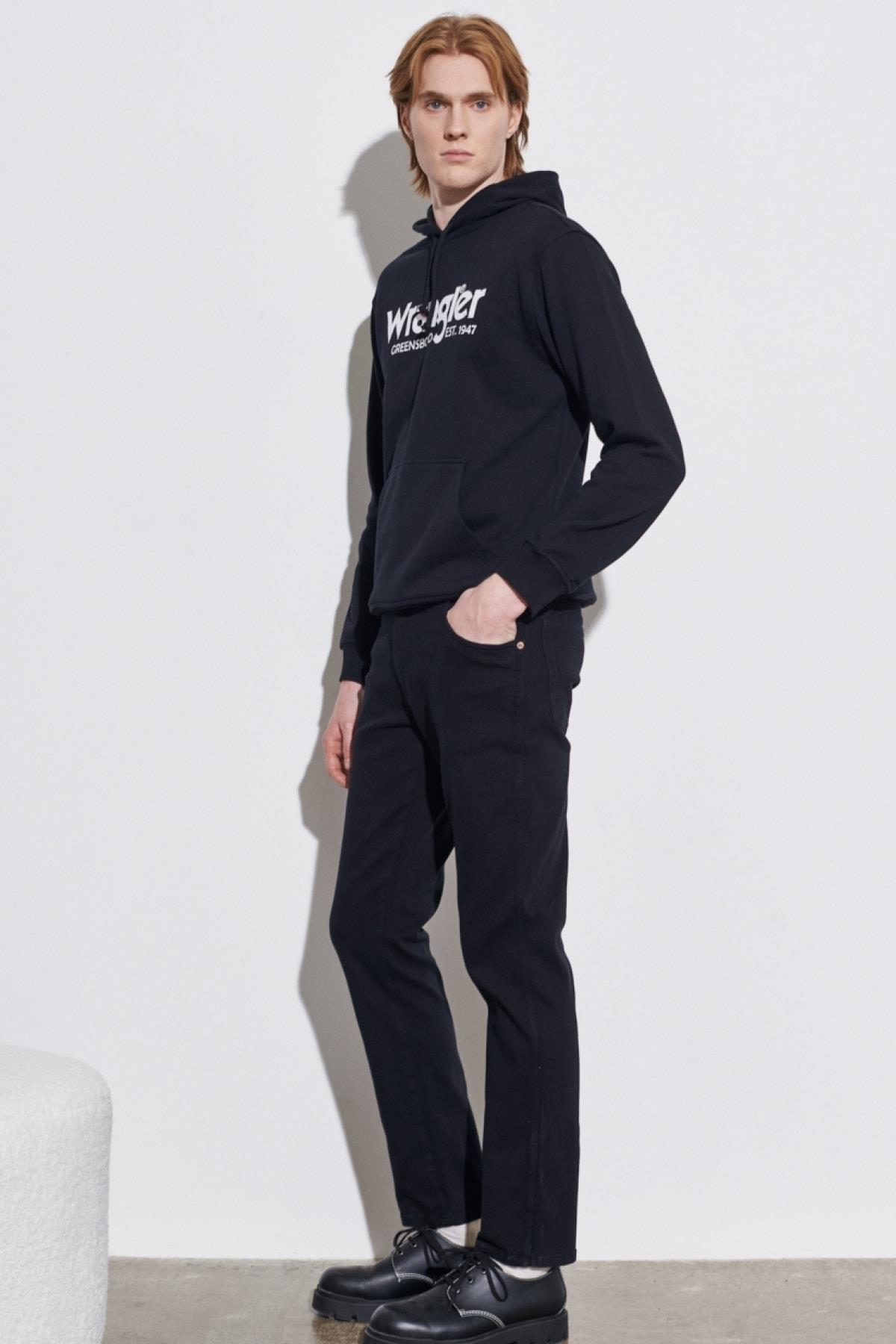 Wrangler Texas Slim Fit Dar Kesim Normal Bel Esnek Jean Kot Pantolon - W12S032001 - Wrangler - W12S032001