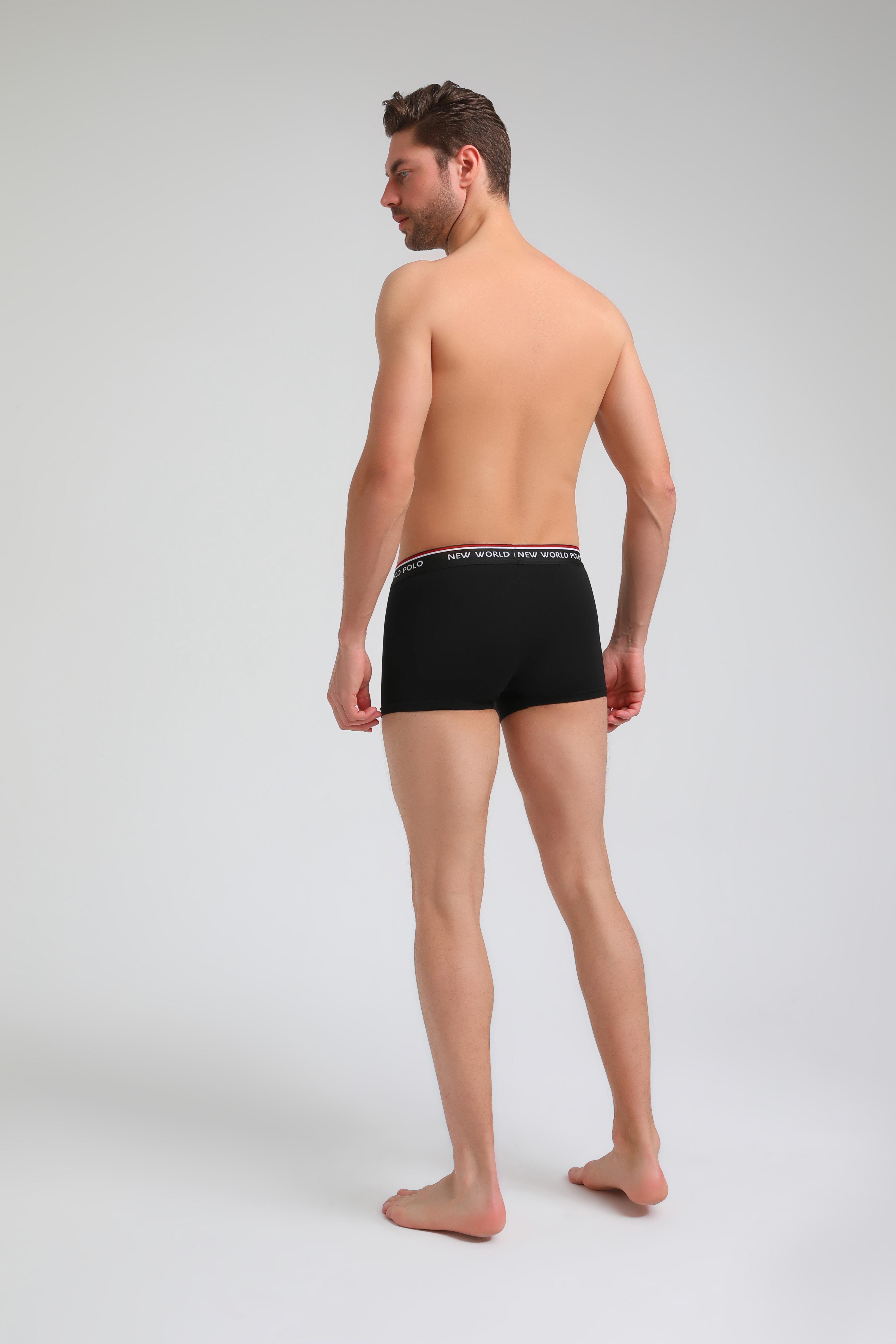Basic 3'lü Boxer Siyah Likralı Boxer Set 23SSM1003