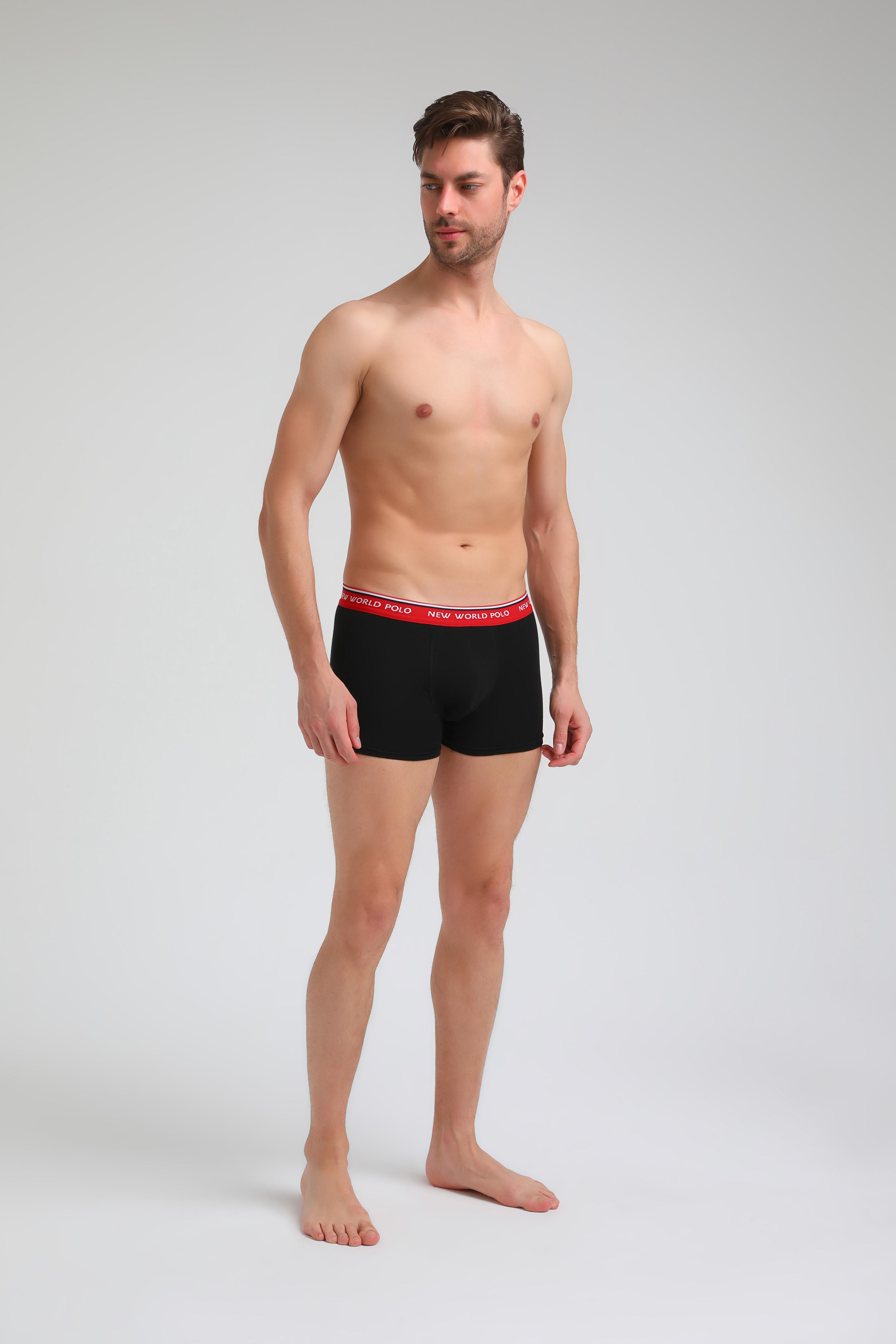 Basic 3'lü Boxer Siyah Likralı Boxer Set 23SSM1003