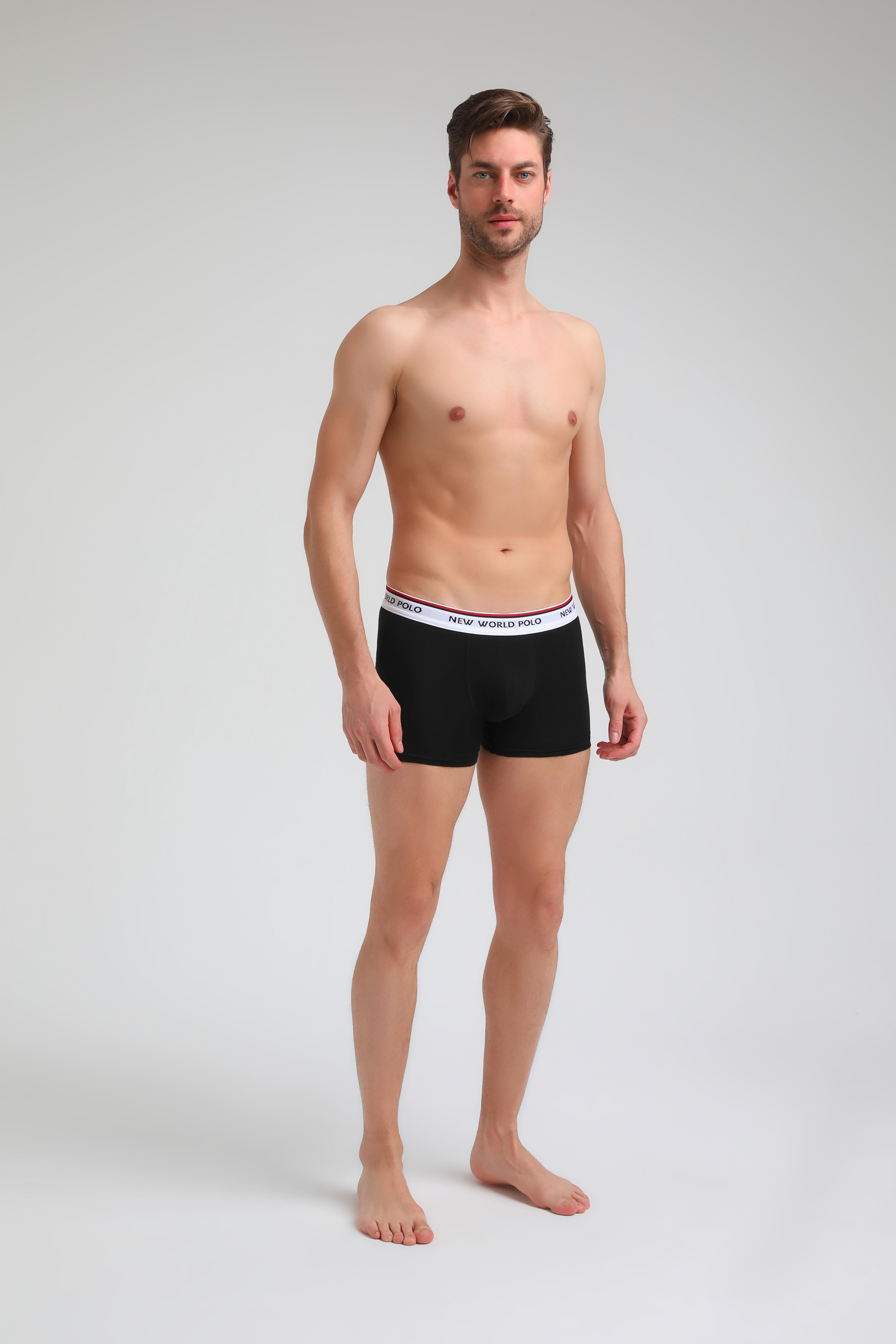 Basic 3'lü Boxer Siyah Likralı Boxer Set 23SSM1003