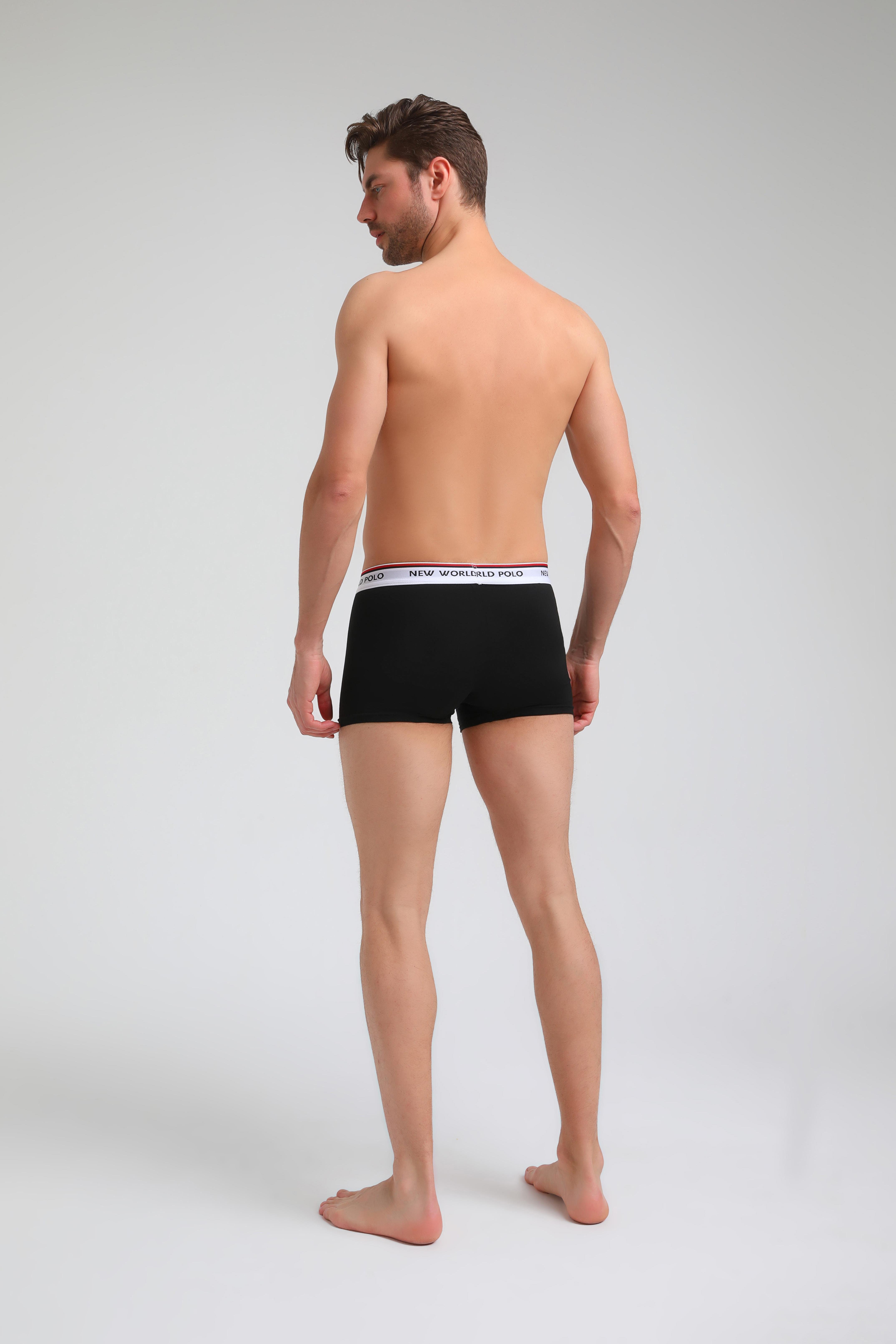 Basic 3'lü Boxer Siyah Likralı Boxer Set 23SSM1003