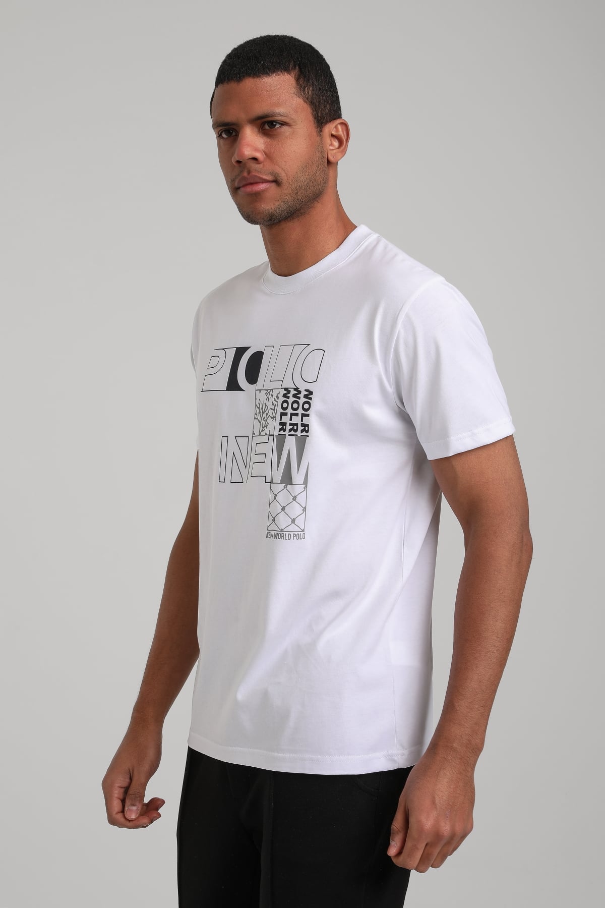 Bisiklet Yaka Beyaz Slim Fit Tişört 24SSM20295