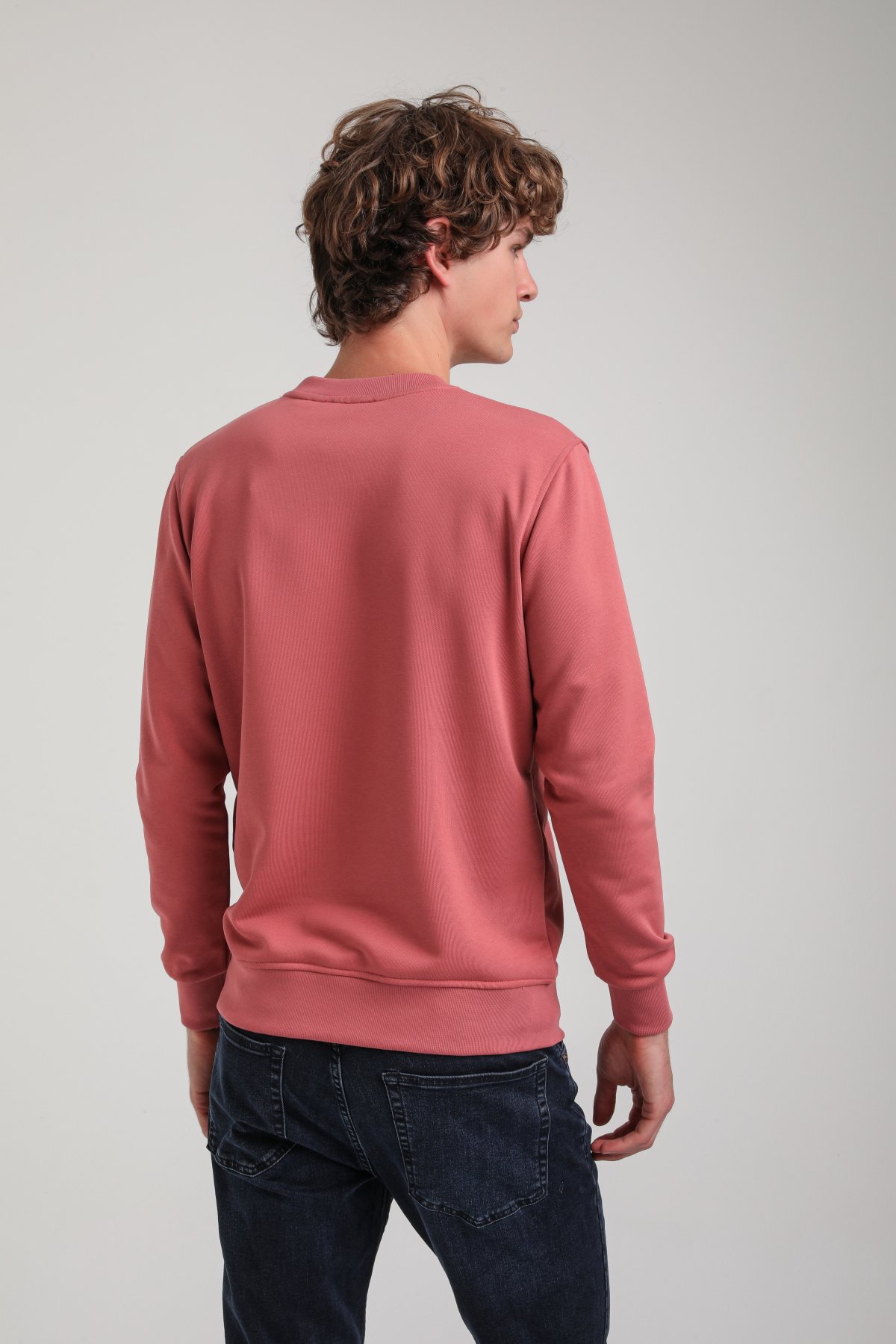 Bisiklet Yaka Kestane Slim Fit Sweatshirt 23FWM60165