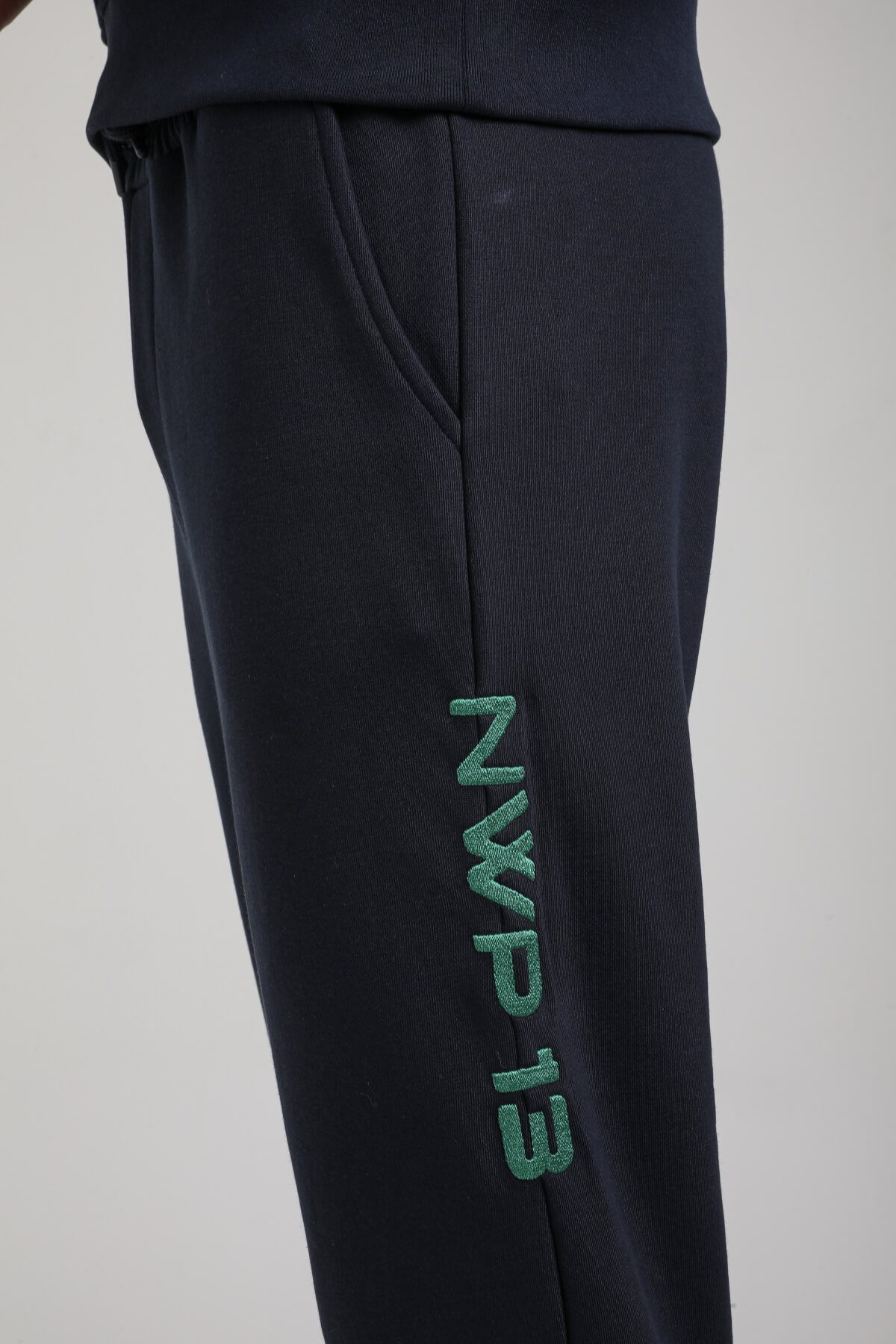 Bisiklet Yaka Lacivert Slim Fit Eşofman 23FWM60157