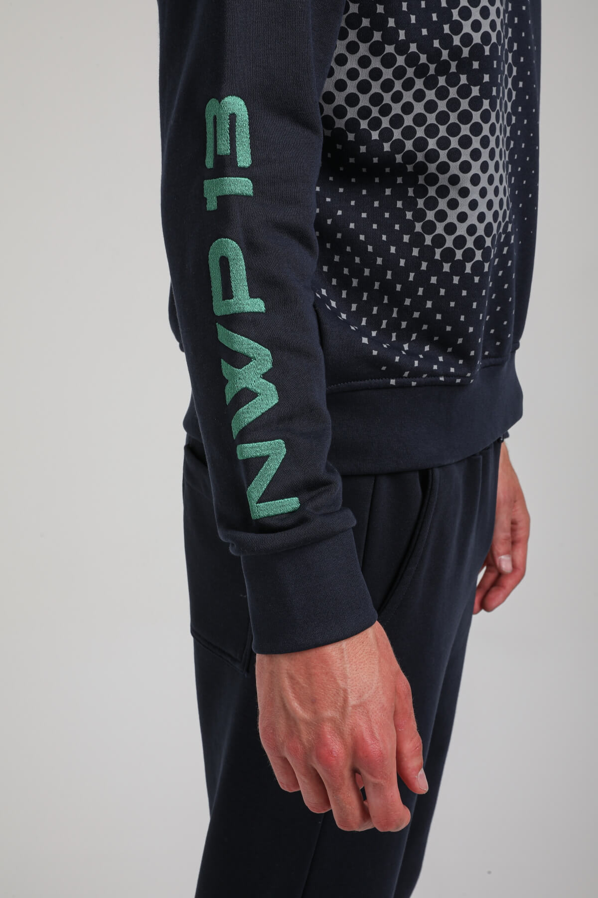Bisiklet Yaka Lacivert Slim Fit Eşofman 23FWM60157