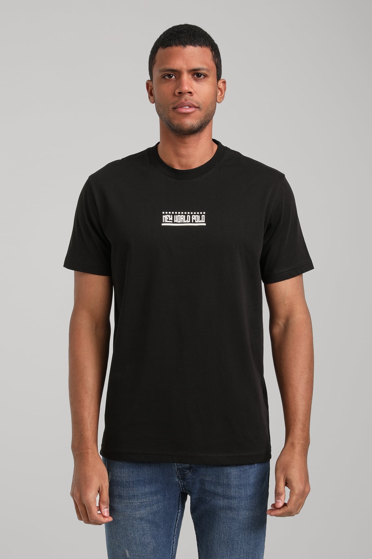 Bisiklet Yaka Siyah Slim Fit Tişört 24SSM20283