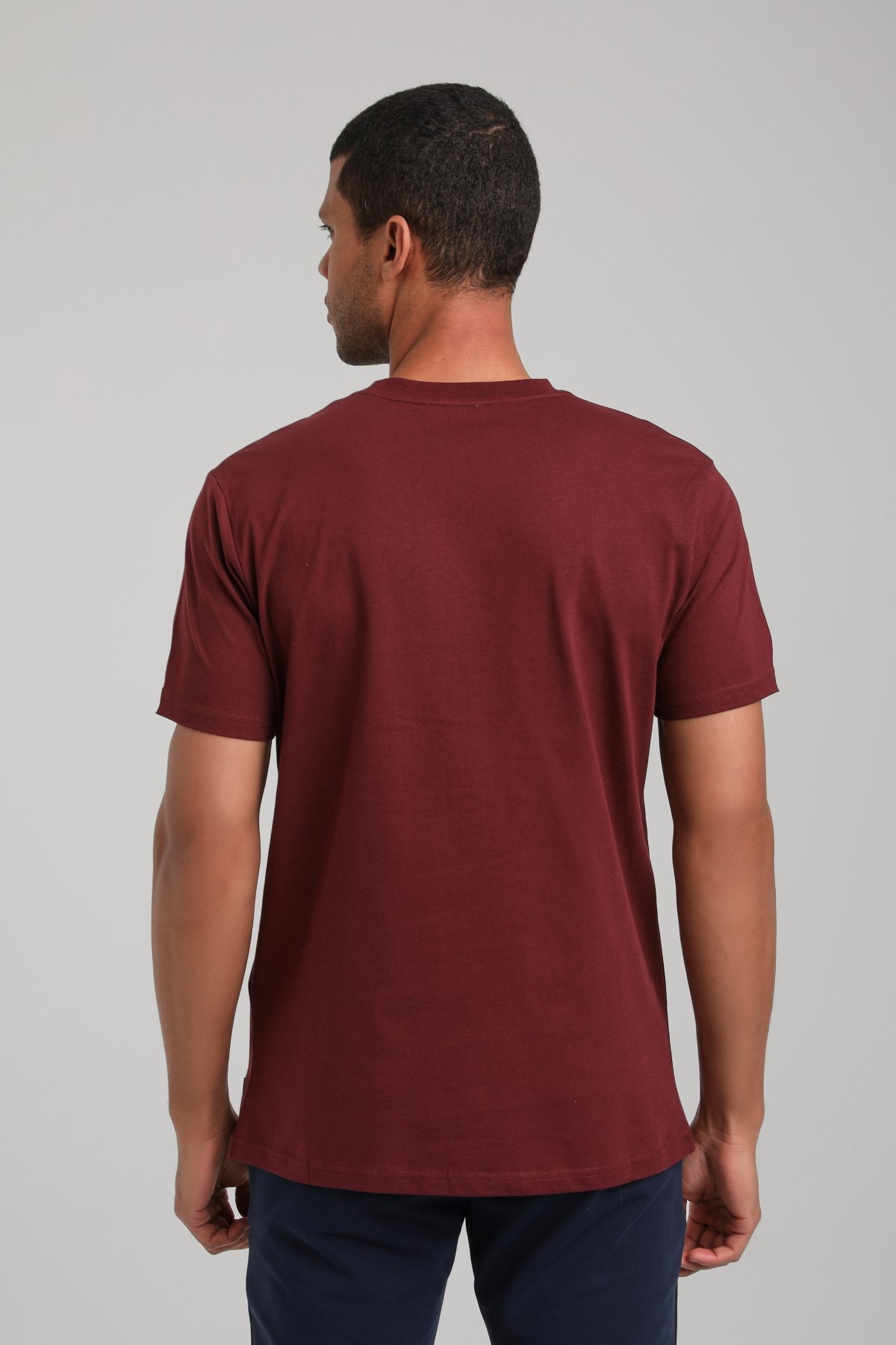 Bisiklet Yaka Vişne Regular Custom Tişört 24SSM20328