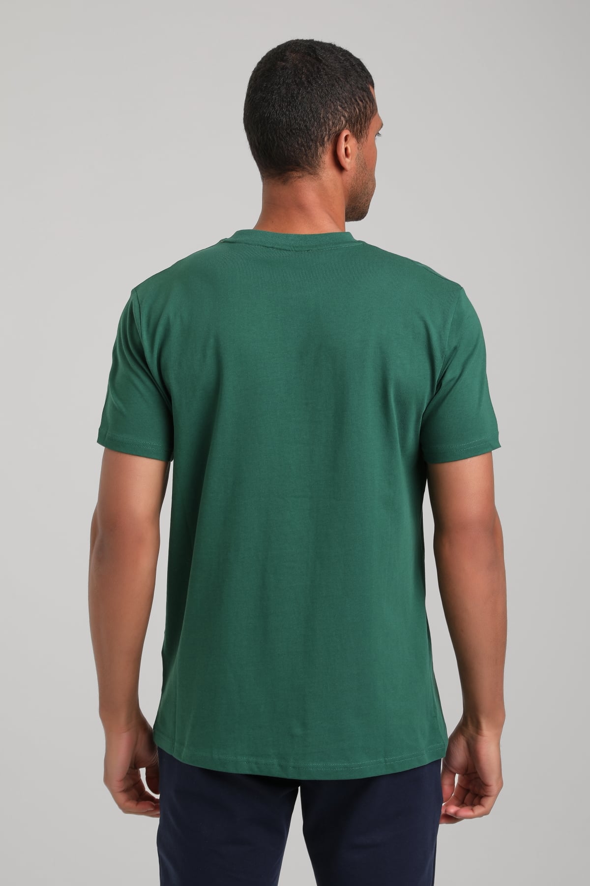 Bisiklet Yaka Yeşil Regular Custom Tişört 24SSM20293
