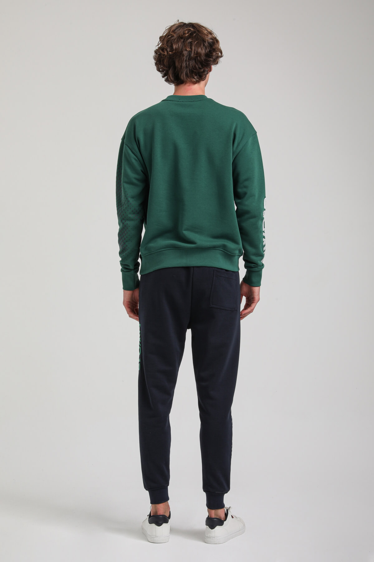 Bisiklet Yaka Yeşil Slim Fit Eşofman 23FWM60157