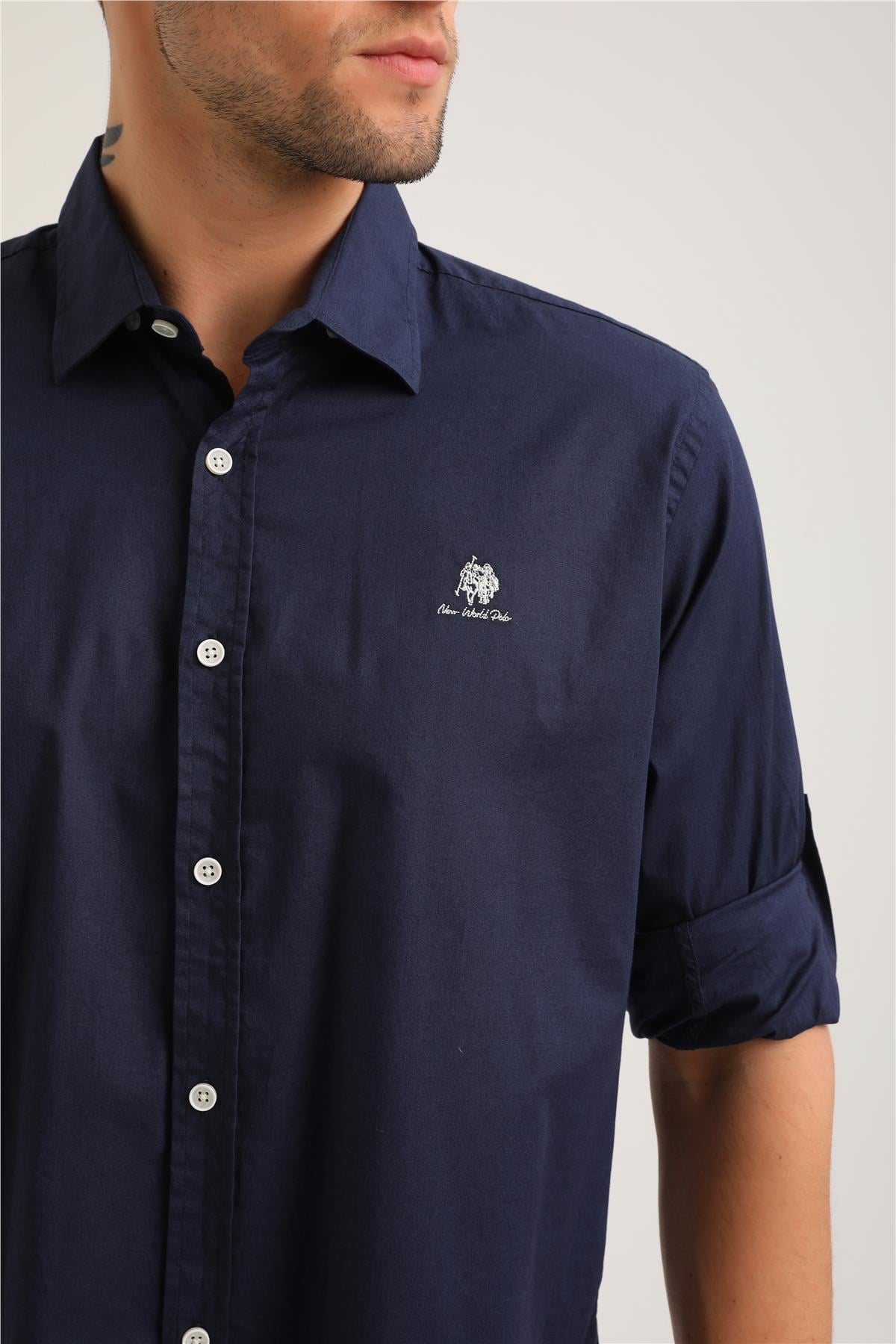 Gömlek Lacivert Slim Fit Gömlek 24SSM30003