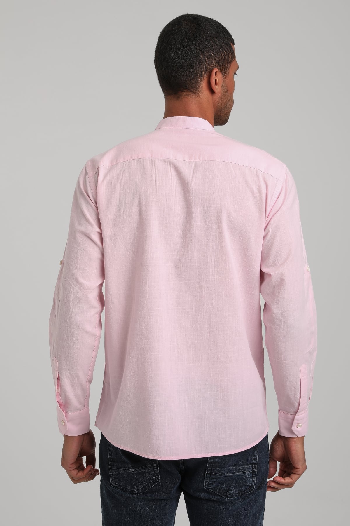 Gömlek Pembe Regular Custom Gömlek 24SSM30001